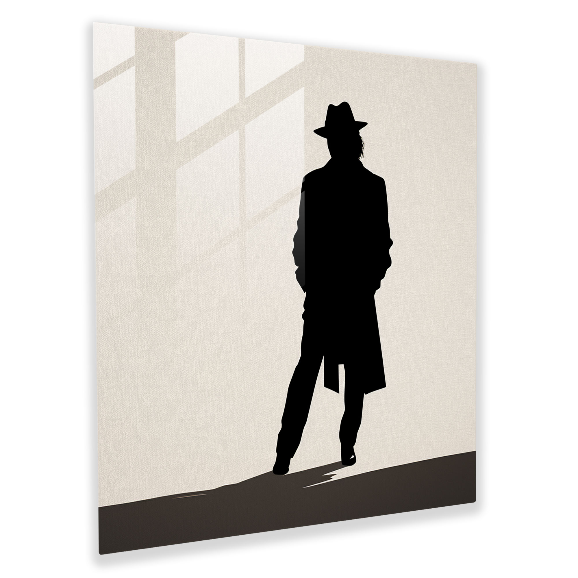 Michael Jackson Minimalist Glass Print - Micheal Jackson, Sleek, Iconic Silhouette, Glass Print