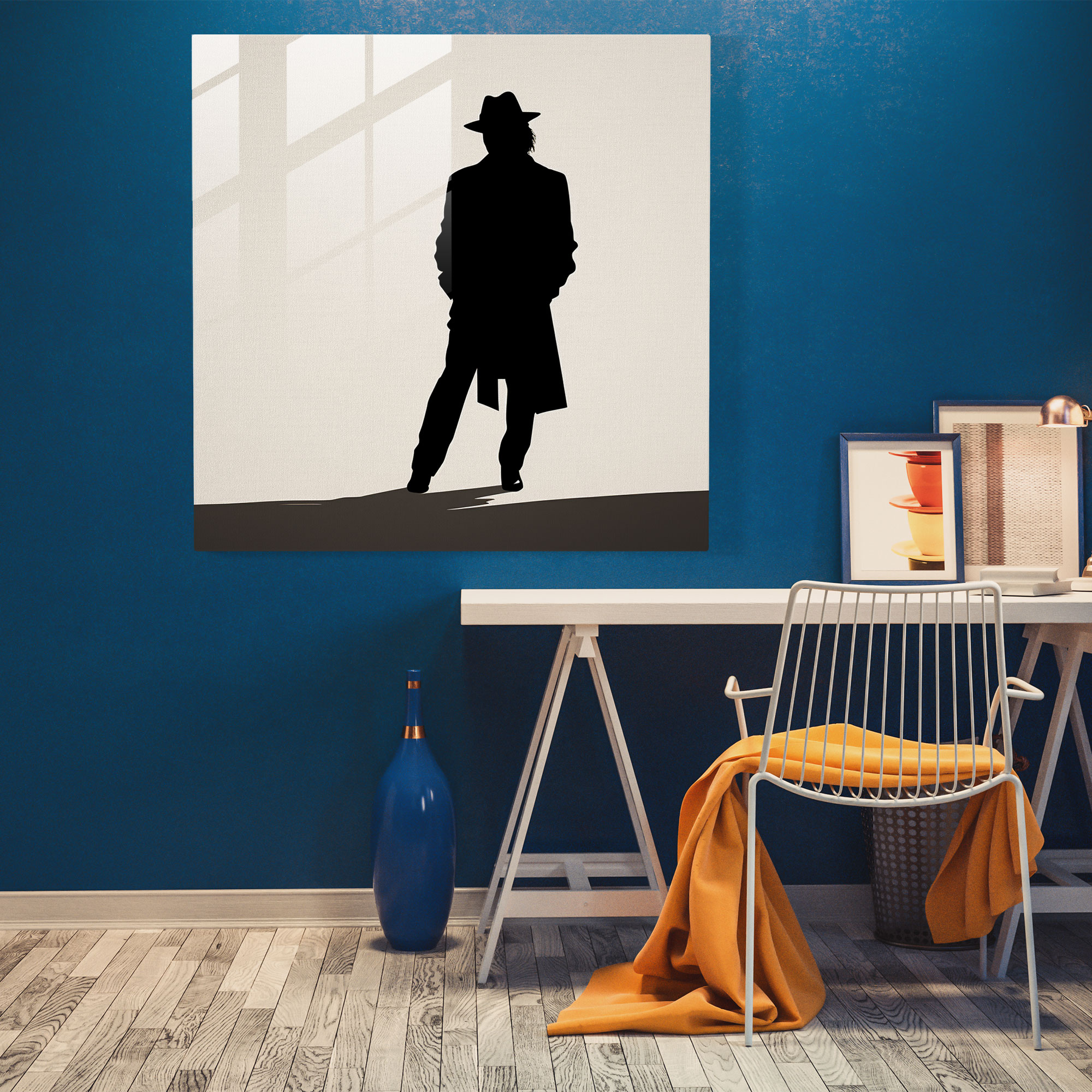 Michael Jackson Minimalist Glass Print - Micheal Jackson, Sleek, Iconic Silhouette, Glass Print