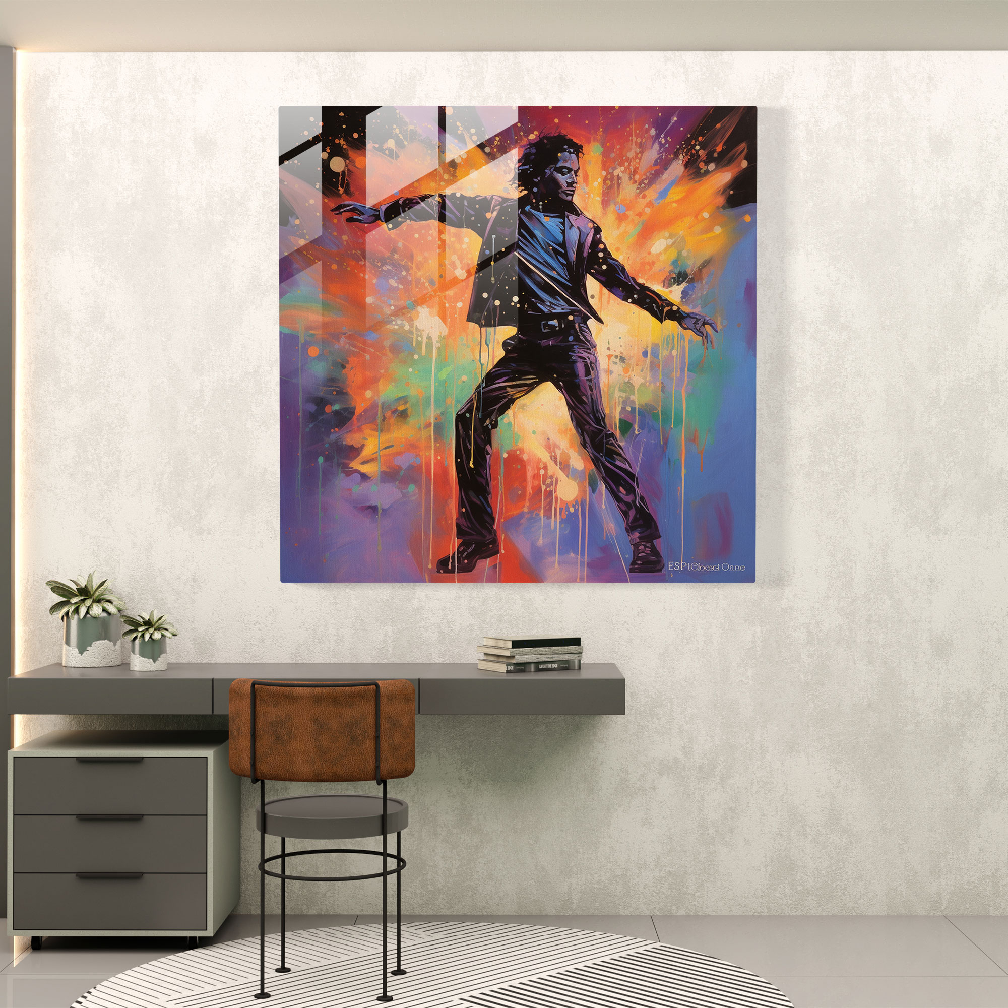 Michael Jackson Glass Print - Micheal Jackson, Home Decoration, Glass Print, Glass Art