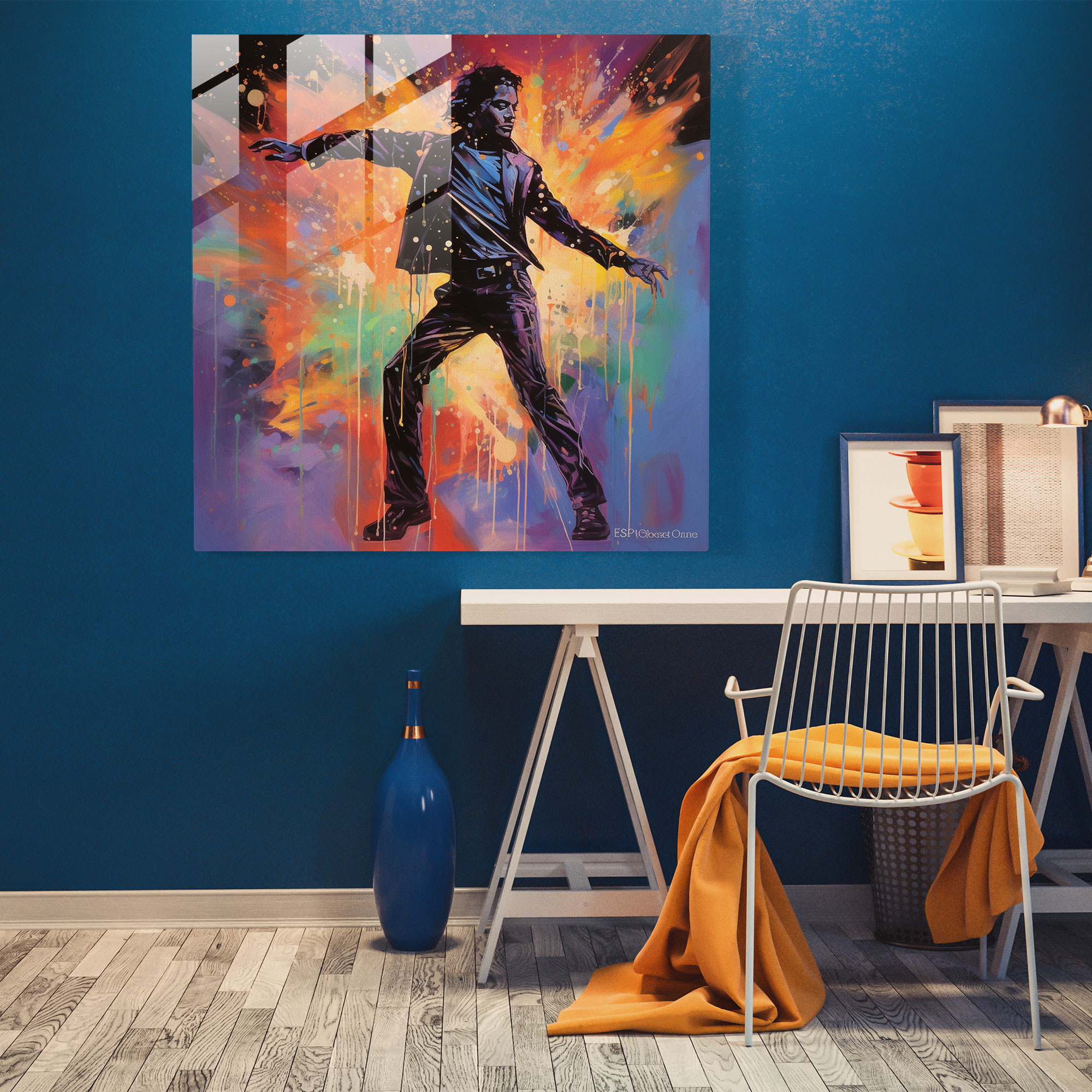 Michael Jackson Glass Print - Micheal Jackson, Home Decoration, Glass Print, Glass Art