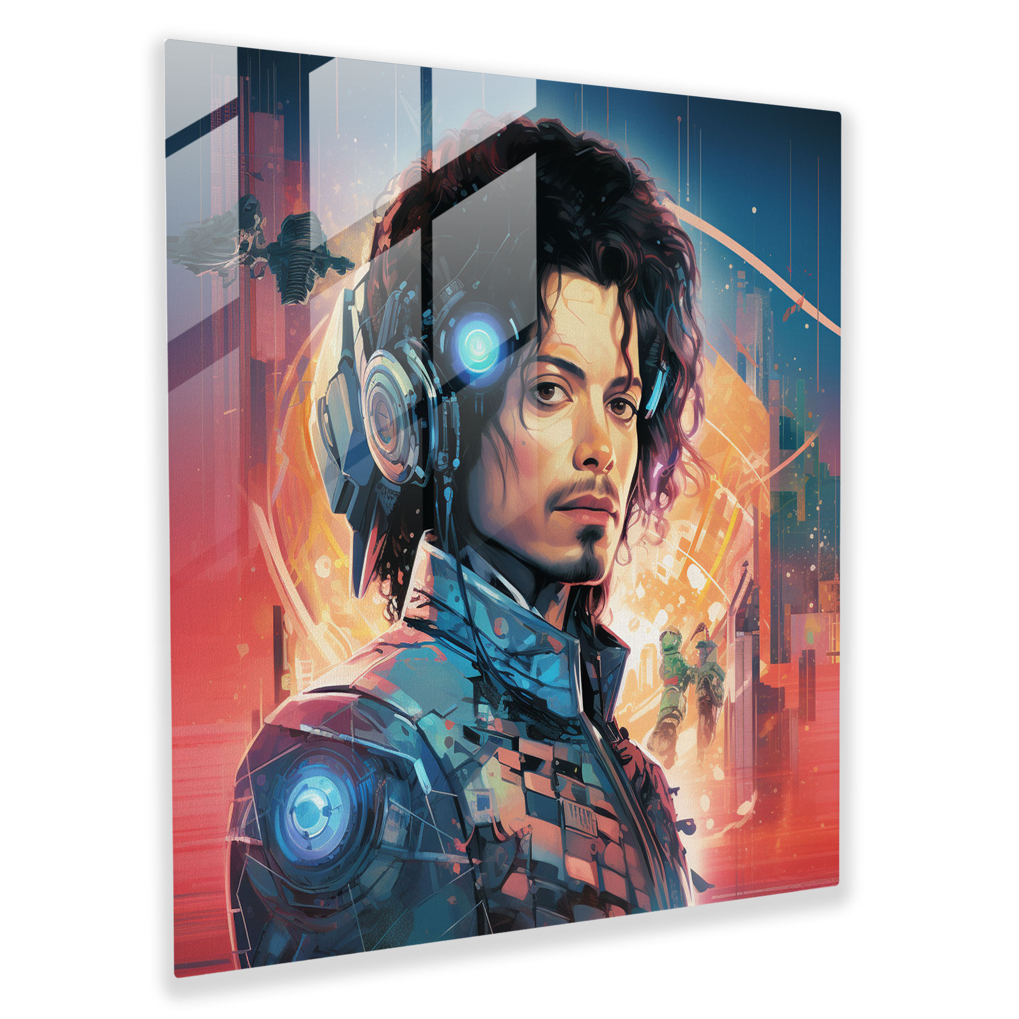 Zeitloser Einfluss Michael Jackson Glasbild - Michael Jackson Glas Wandkunst