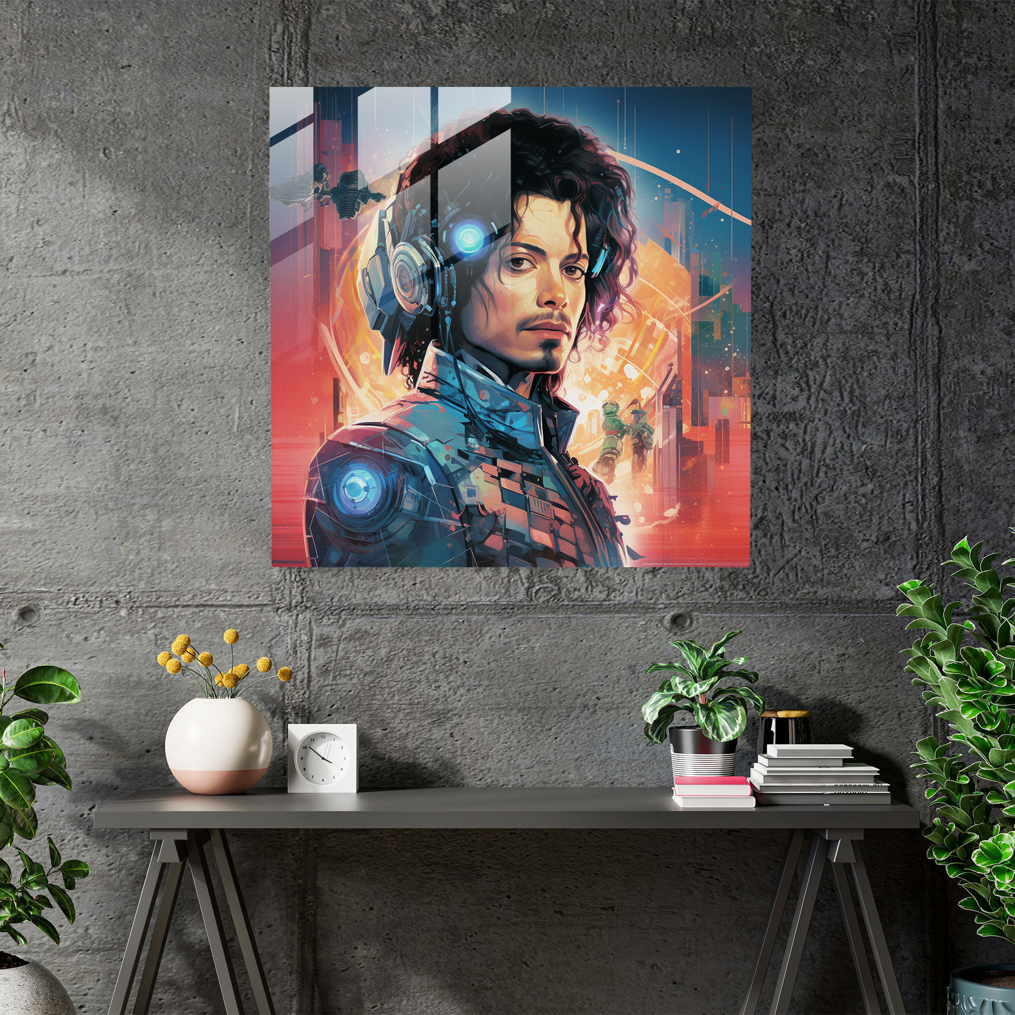 Zeitloser Einfluss Michael Jackson Glasbild - Michael Jackson Glas Wandkunst