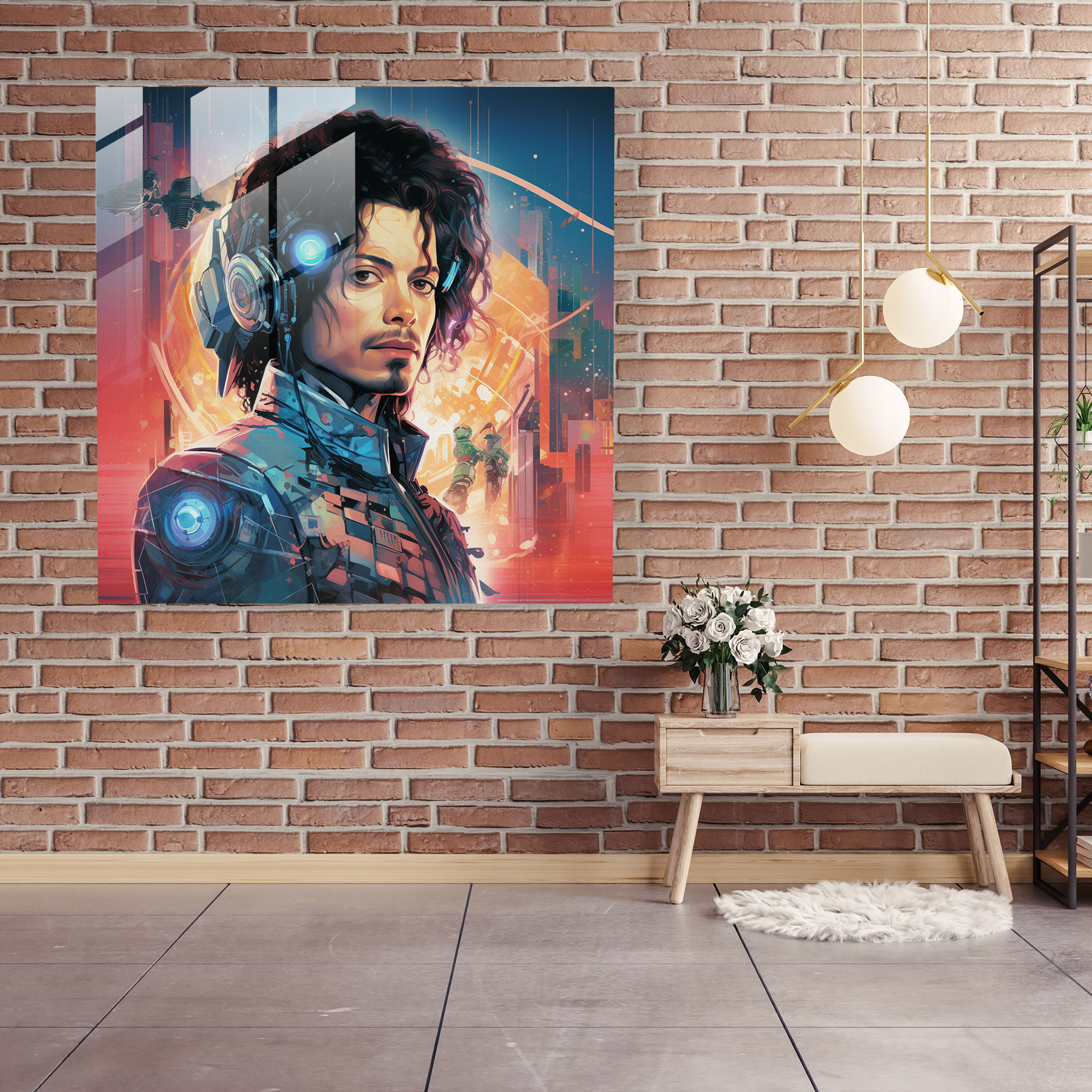 Zeitloser Einfluss Michael Jackson Glasbild - Michael Jackson Glas Wandkunst
