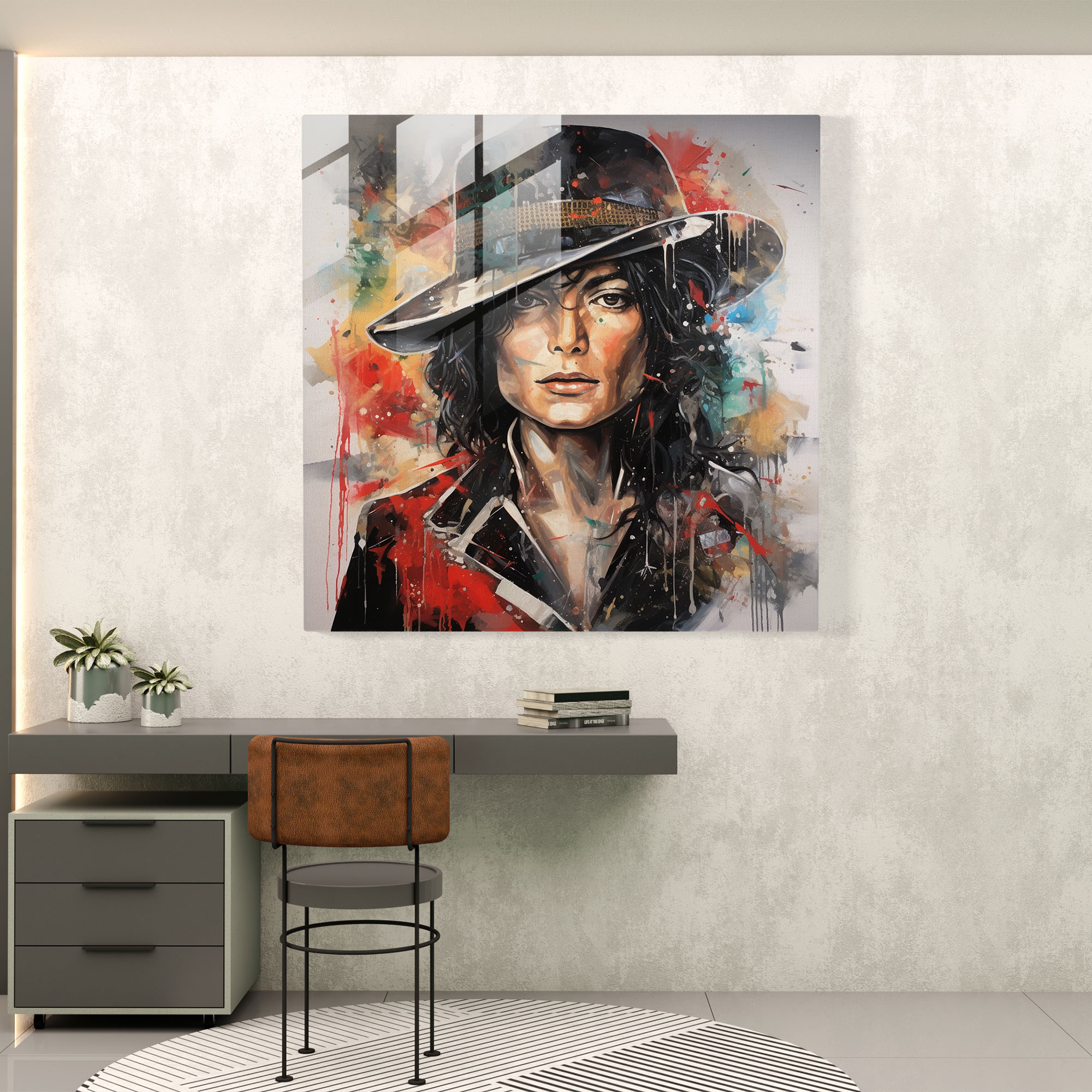 Boundless Creativity Michael Jackson Glass Print - Micheal Jackson, Home Decoration, Boundaries Of Creativity, Glass Wall Art