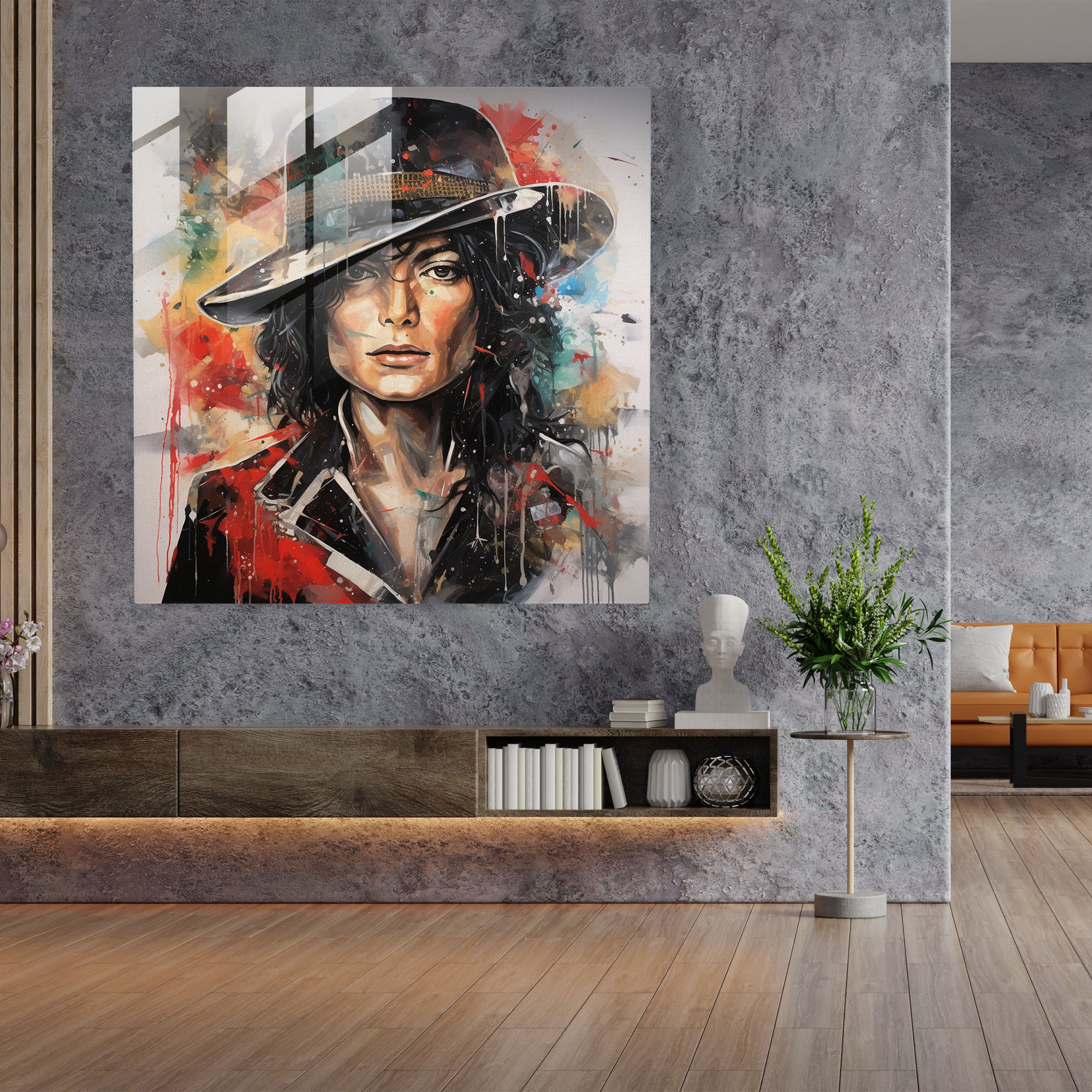 Boundless Creativity Michael Jackson Glass Print - Micheal Jackson, Home Decoration, Boundaries Of Creativity, Glass Wall Art