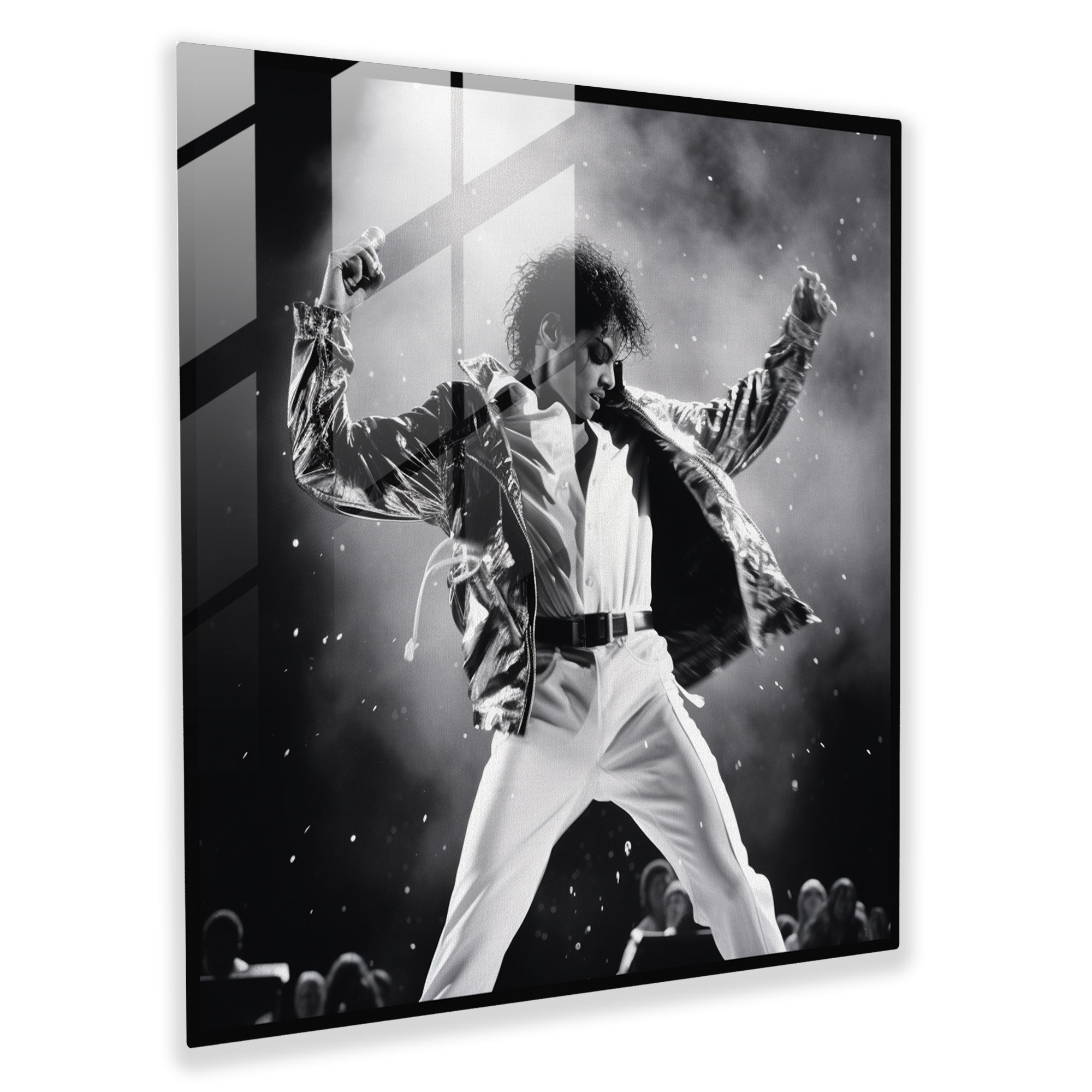 Micheal Jackson Live Performance Glasbild - Wanddekoration Glas Kunst