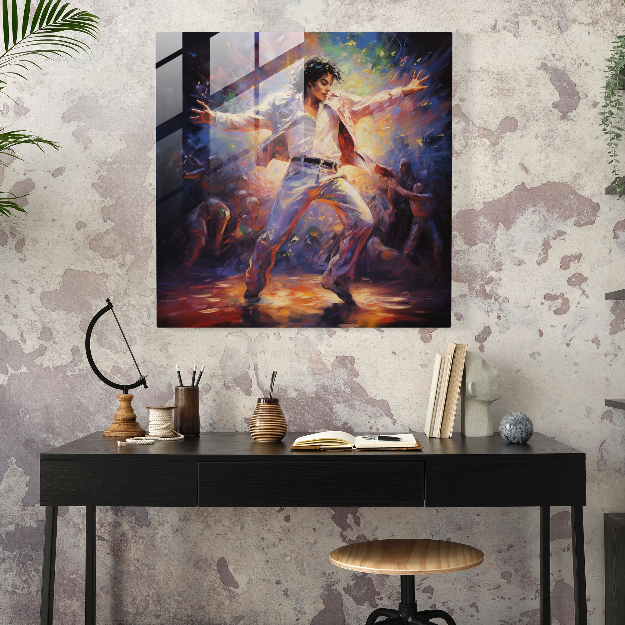 Glasbild Michael Jackson - Wanddekoration Modern Art Leidenschaft