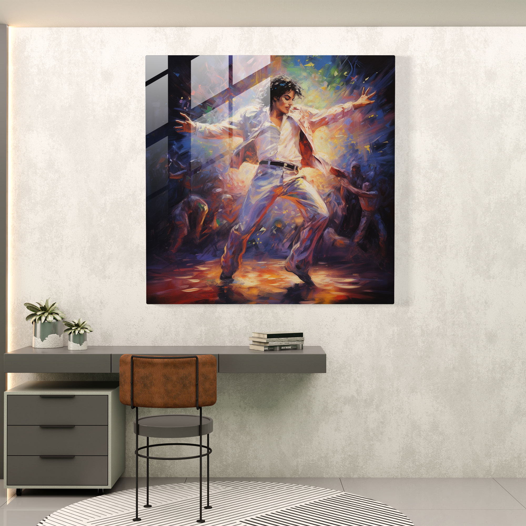 Glasbild Michael Jackson - Wanddekoration Modern Art Leidenschaft