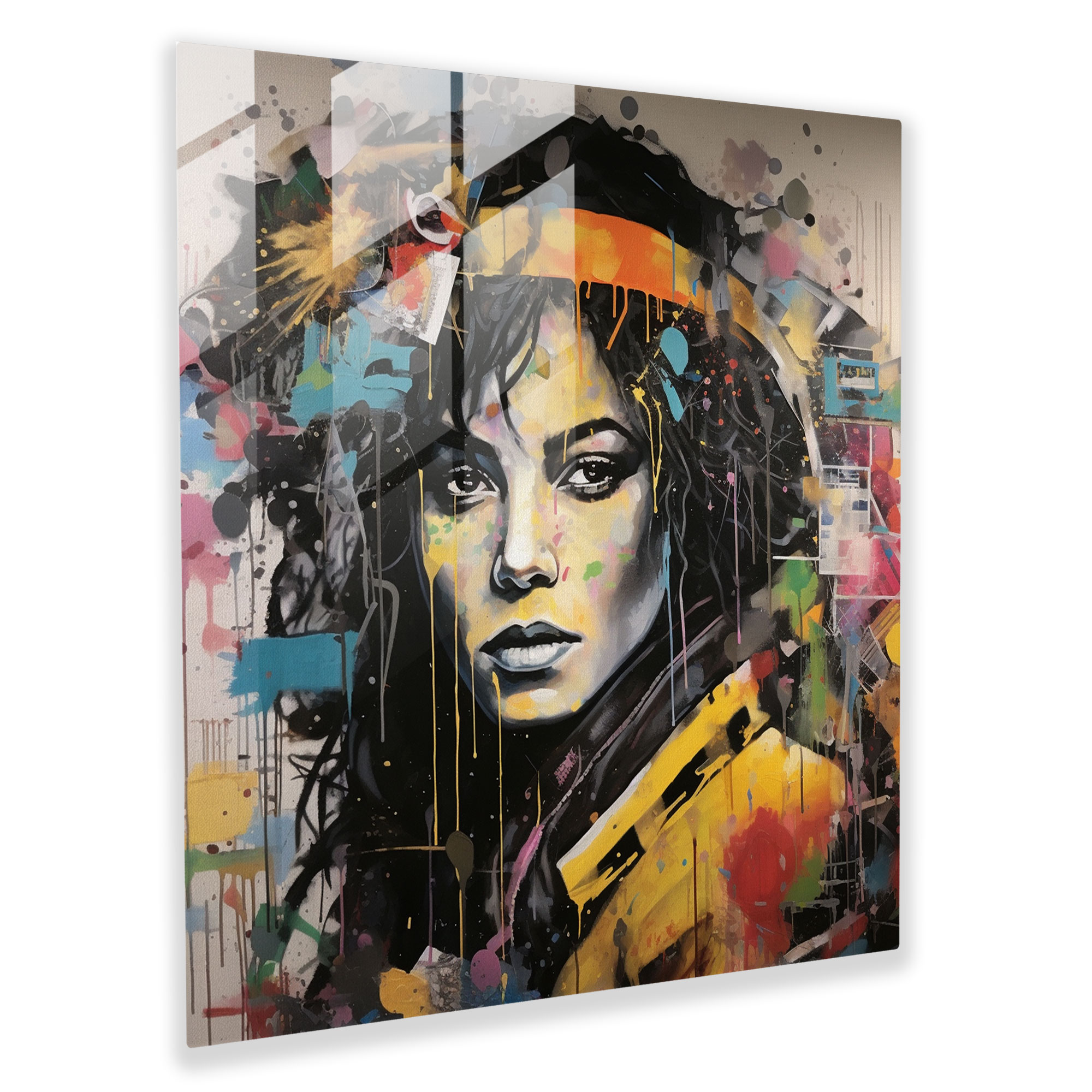 Michael Jackson Glass Print - Micheal Jackson, Glass Print, Glass Art, Contemporary Mixed Media Artwork