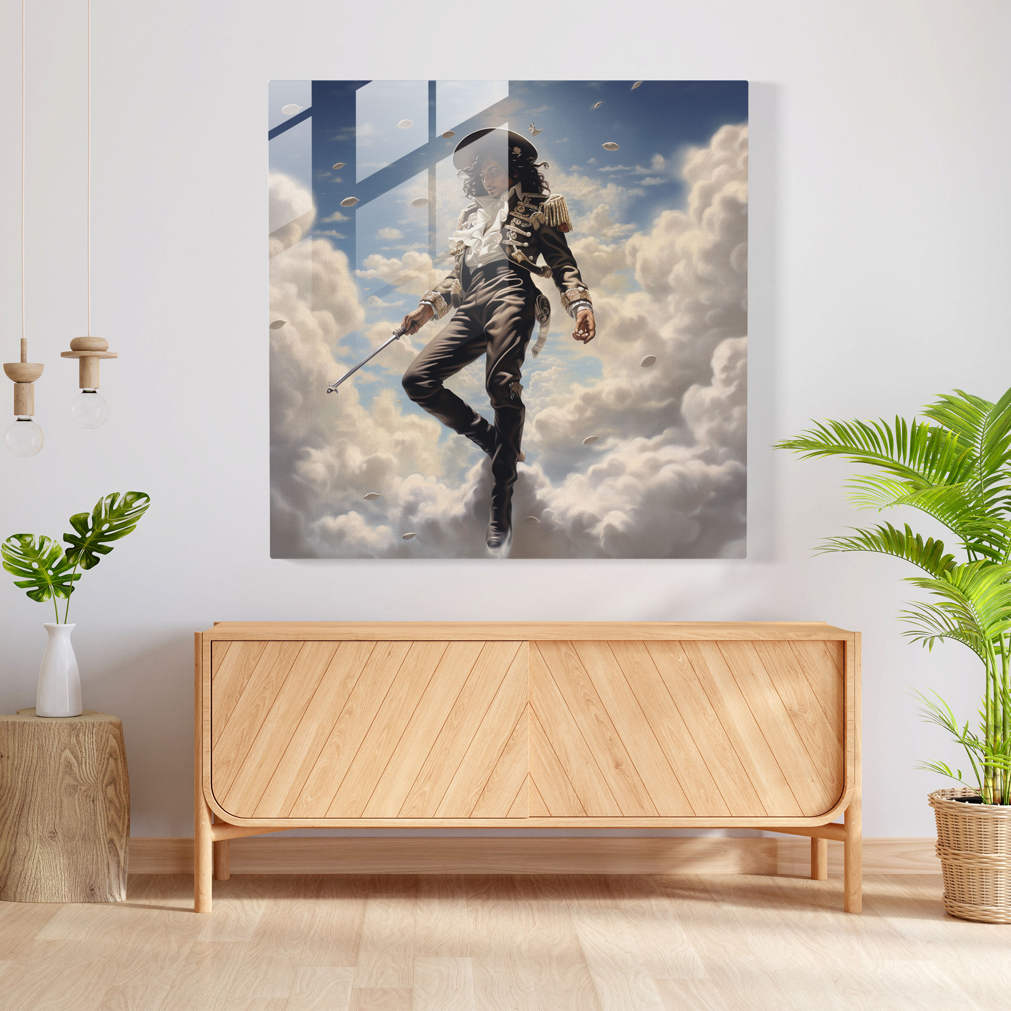 Michael Jackson Glass Print - Micheal Jackson, Home Decoration, Glass Wall Art, Whimsical Depiction
