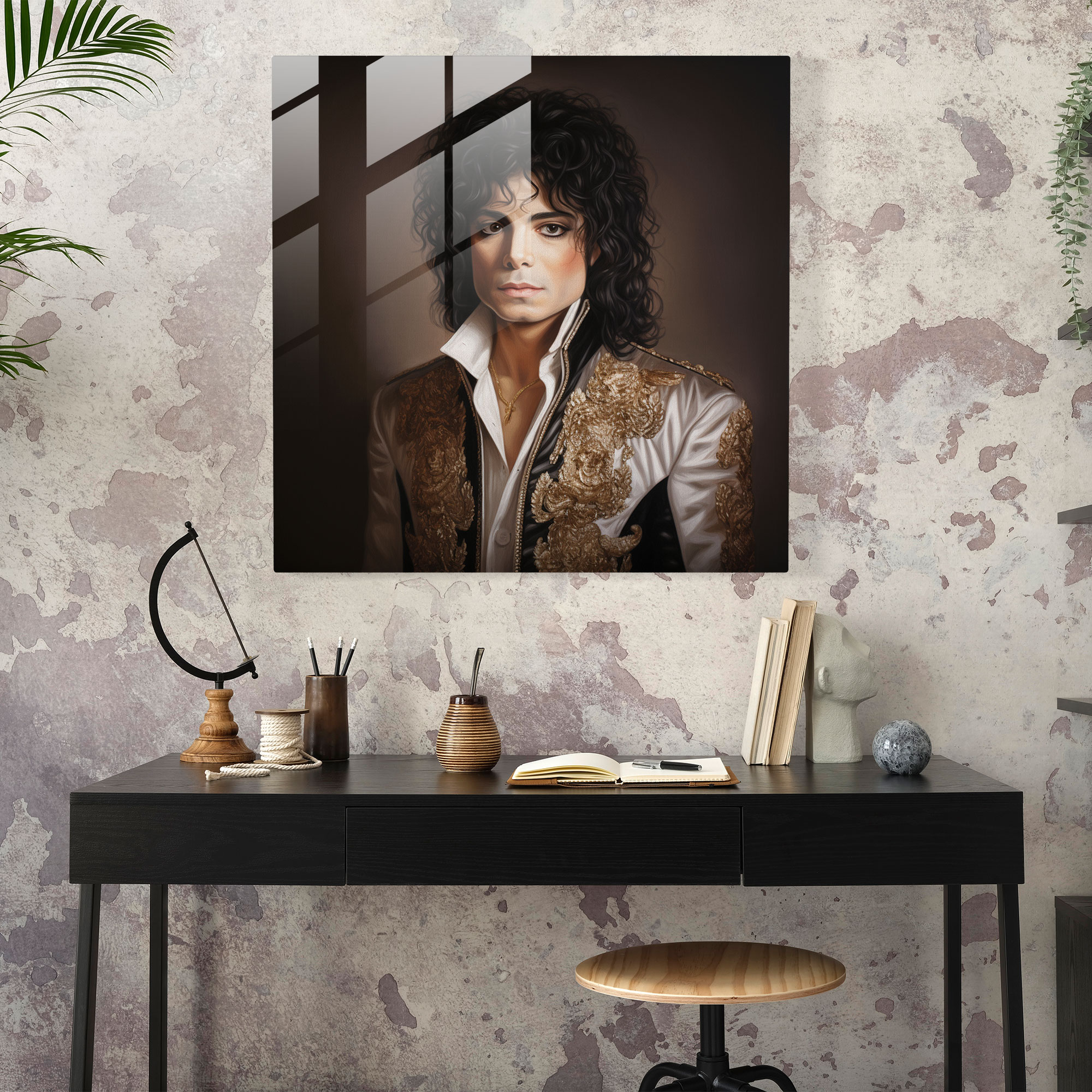 Michael Jackson Glass Print - Micheal Jackson, Unique Facial Expressions, Michael Jackson, Wall Decoration