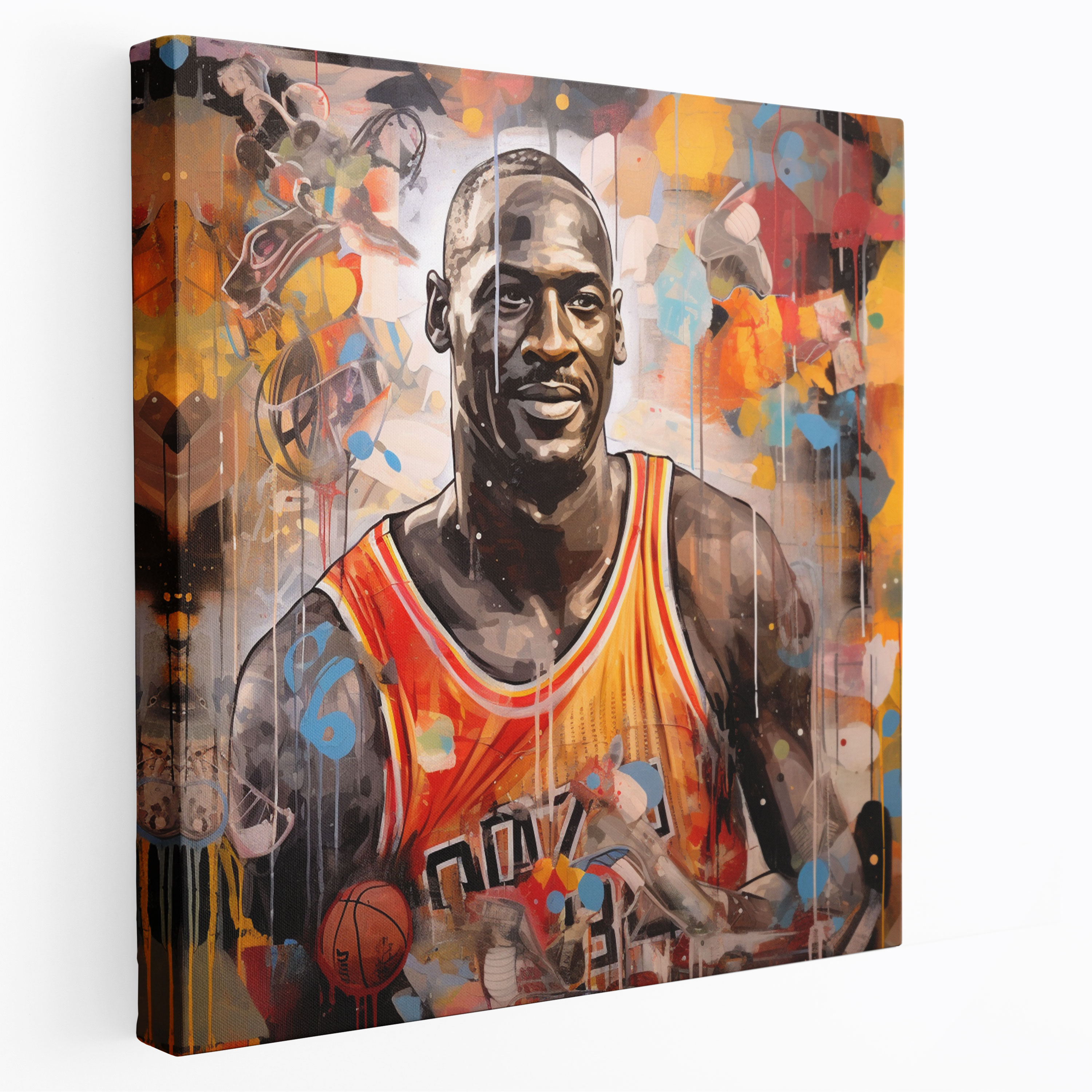 Michael Jordan Canvas Print - Micheal Jordan, Canvas Print, Textured Composition, Mixed Media Artwork