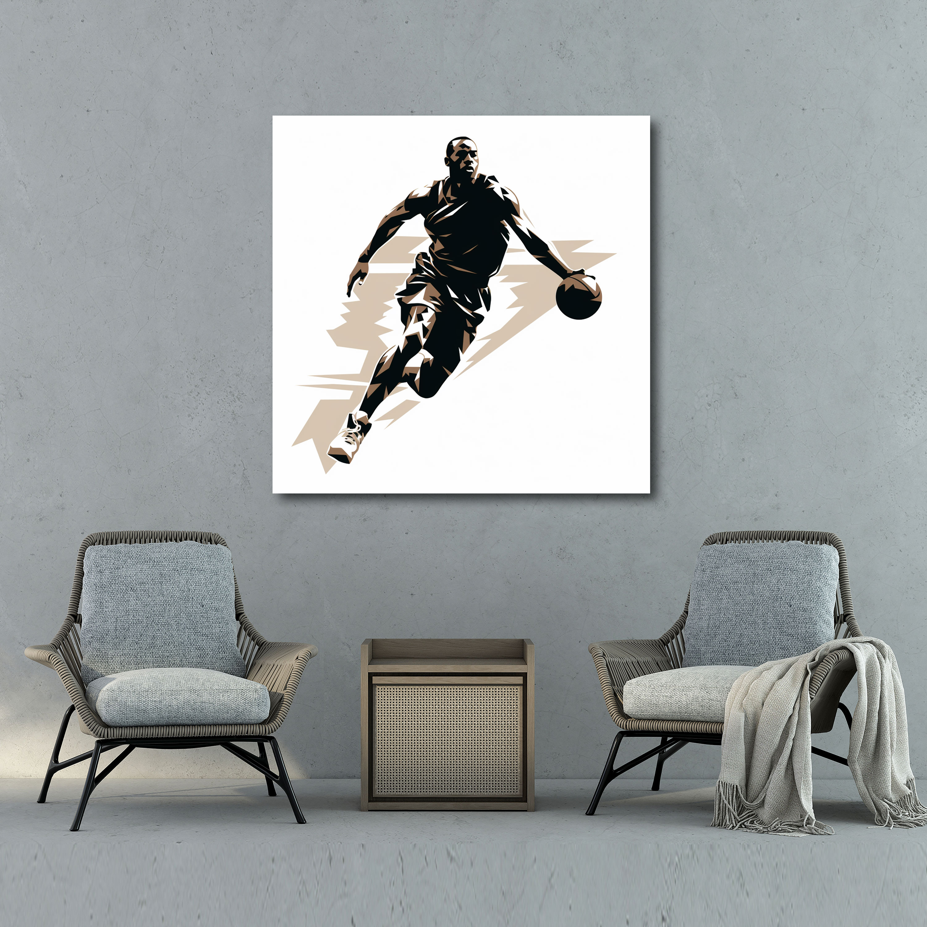 Michael Jordan Wall Decoration - Micheal Jordan, Michael Jordan, Canvas Print, Minimalist Design