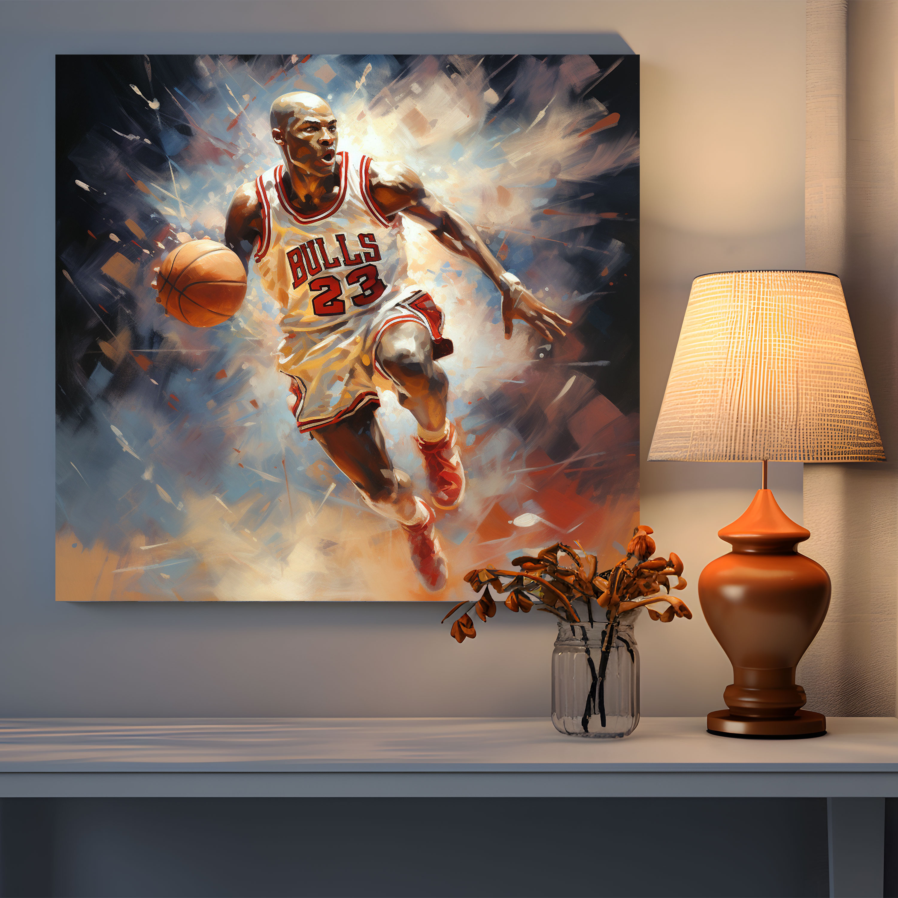 Michael Jordan Canvas Print - Micheal Jordan, Canvas Wall Art, Wall Art, Michael Jordan