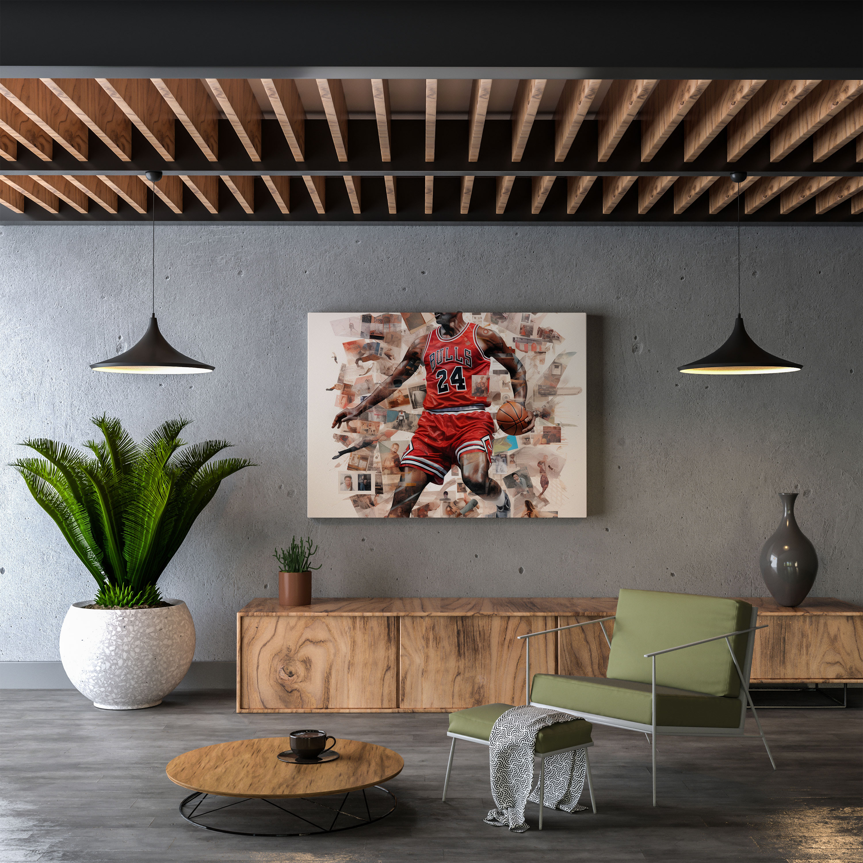 Micheal Jordan Canvas Print - Iconic Basketball Moments - Micheal Jordan, Sports, Canvas Print, Home Decoration