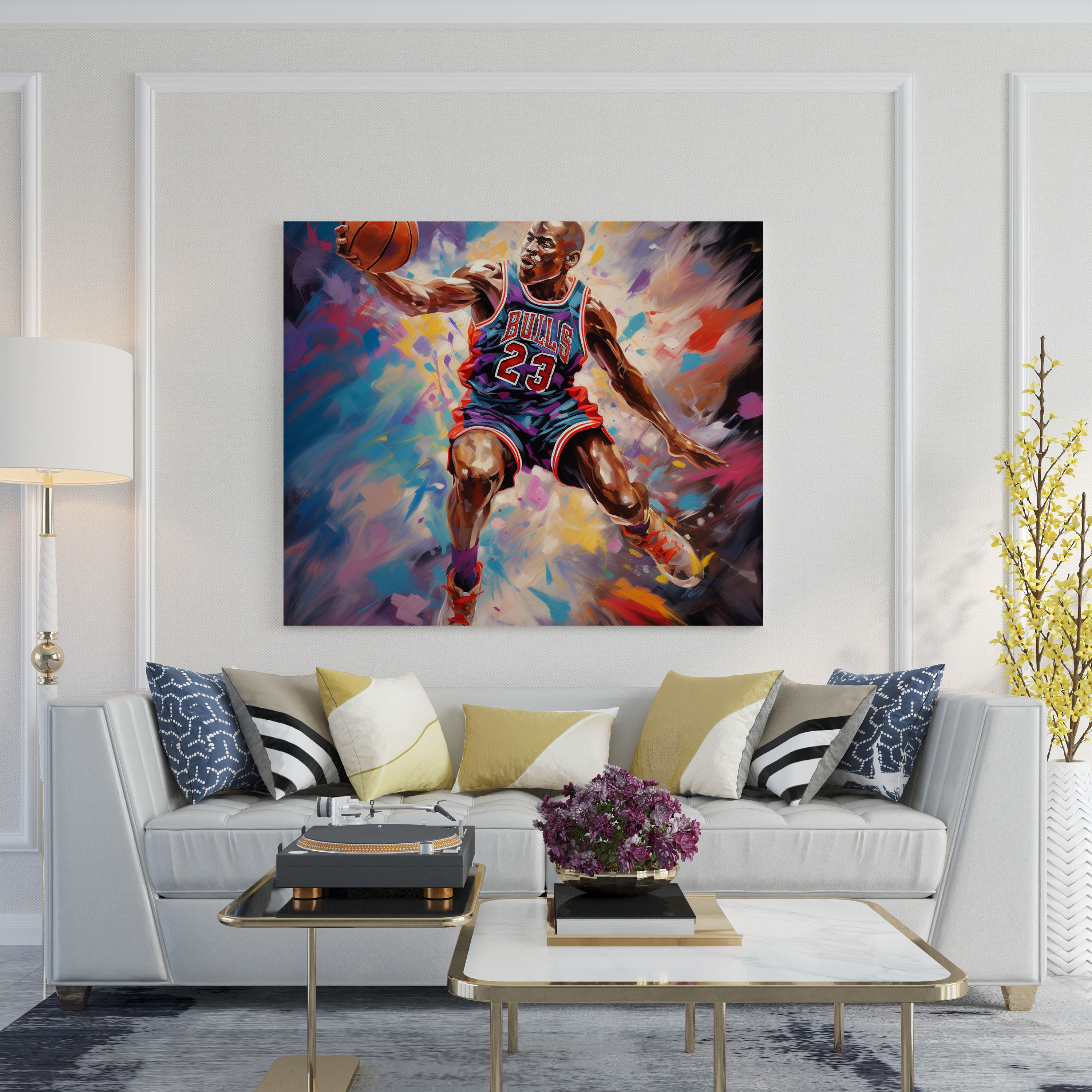 Michael Jordan Canvas Print - Micheal Jordan, Home Decoration, Sports, Basketball
