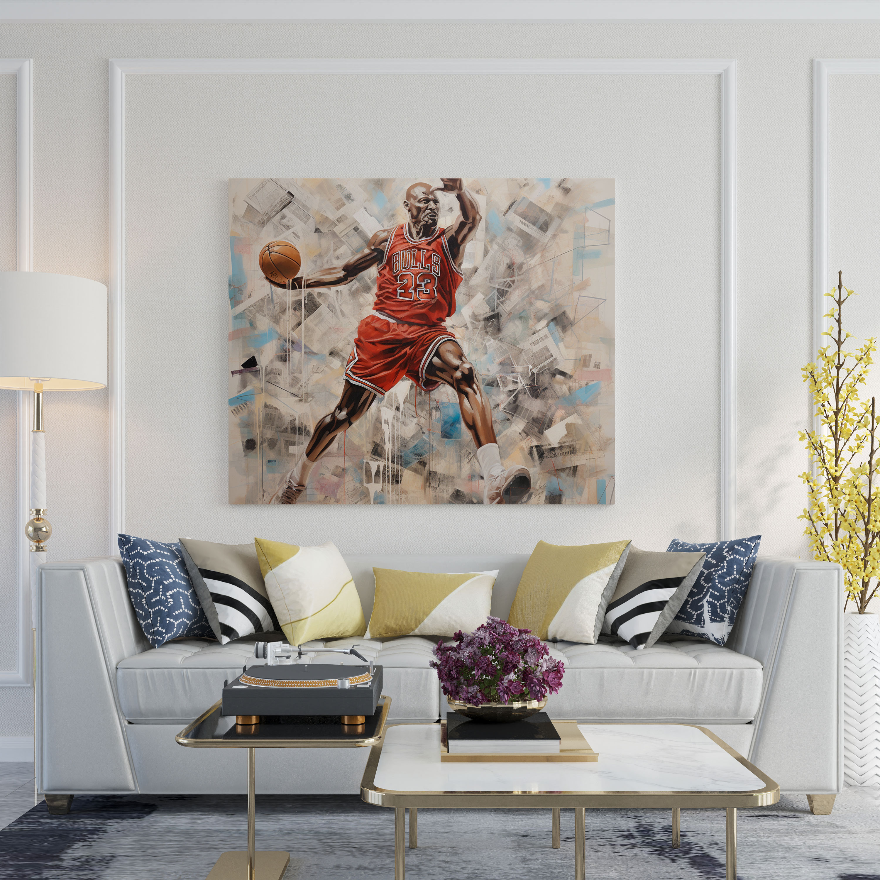 Michael Jordan Wall Decoration - Micheal Jordan, Collage, Canvas Print, Home Decoration