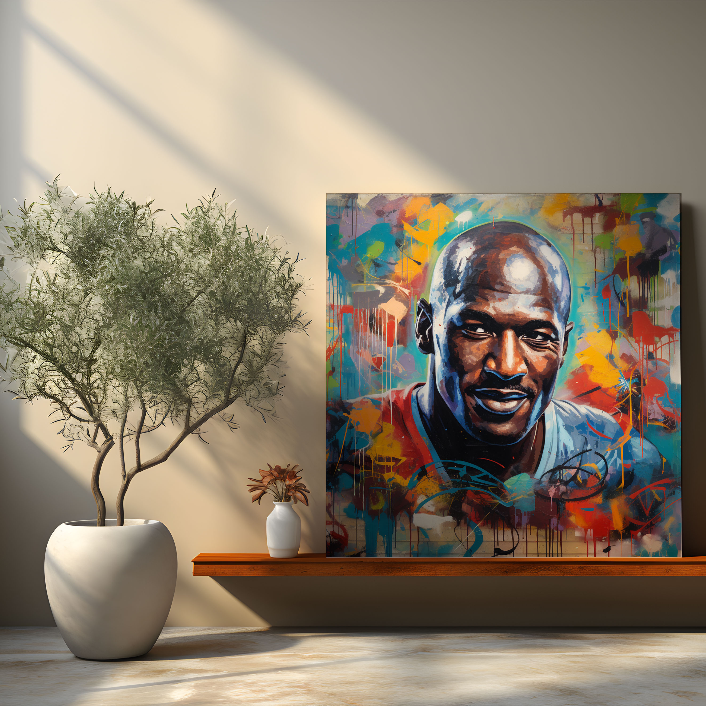 Michael Jordan Wall Decoration - Micheal Jordan, Graffiti-Inspired Artwork, Michael Jordan, Home Decoration