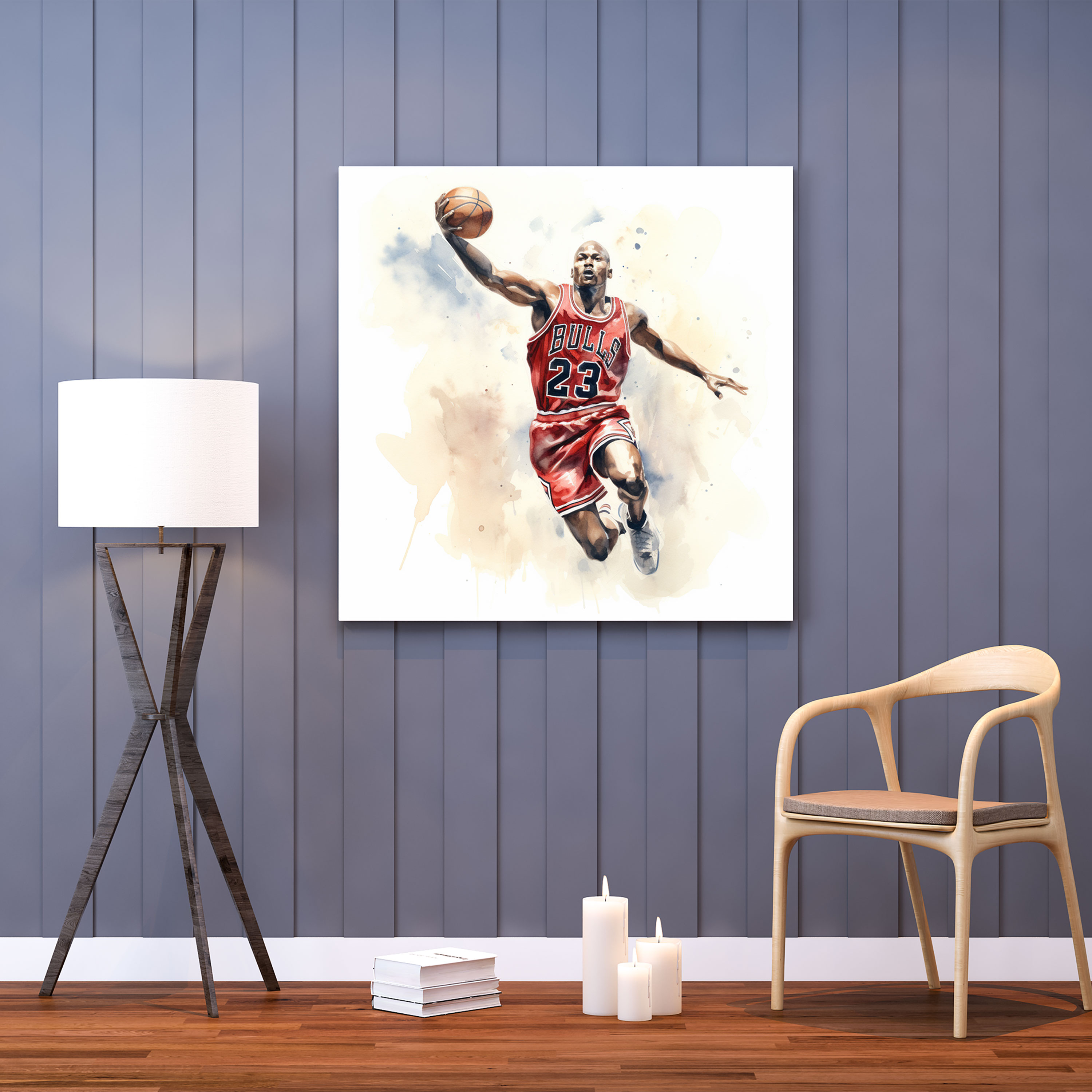 Michael Jordan Canvas Print - Micheal Jordan, Wall Decoration, Michael Jordan, Dreamy Colors