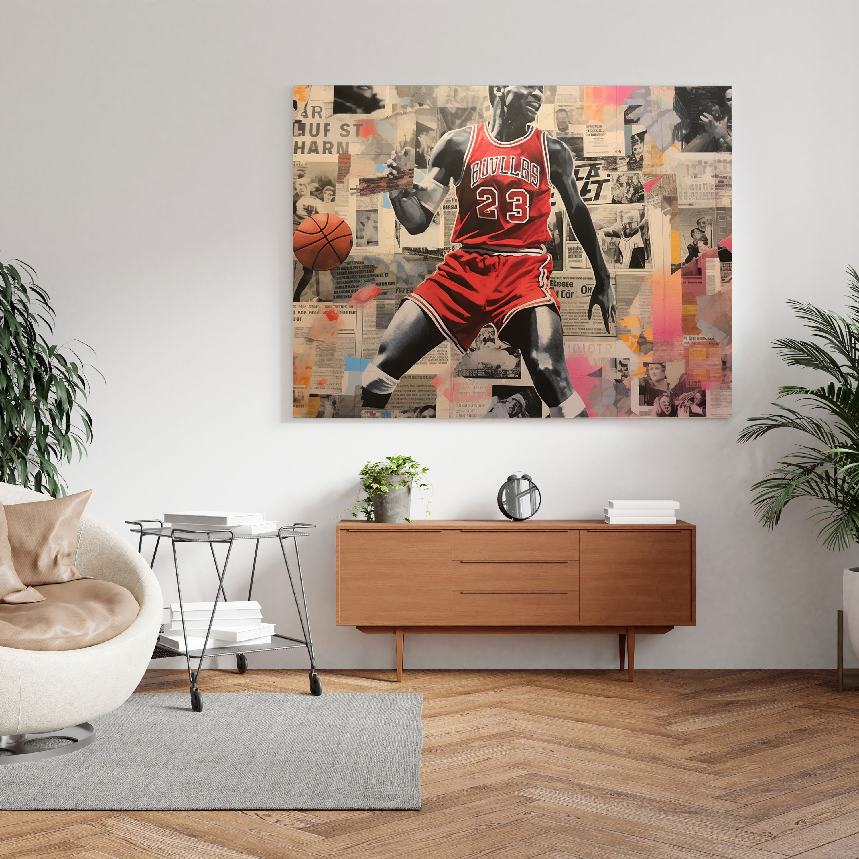 Michael Jordan Canvas Print - Micheal Jordan, Home Decoration, Canvas Wall Art, Vintage Vibe