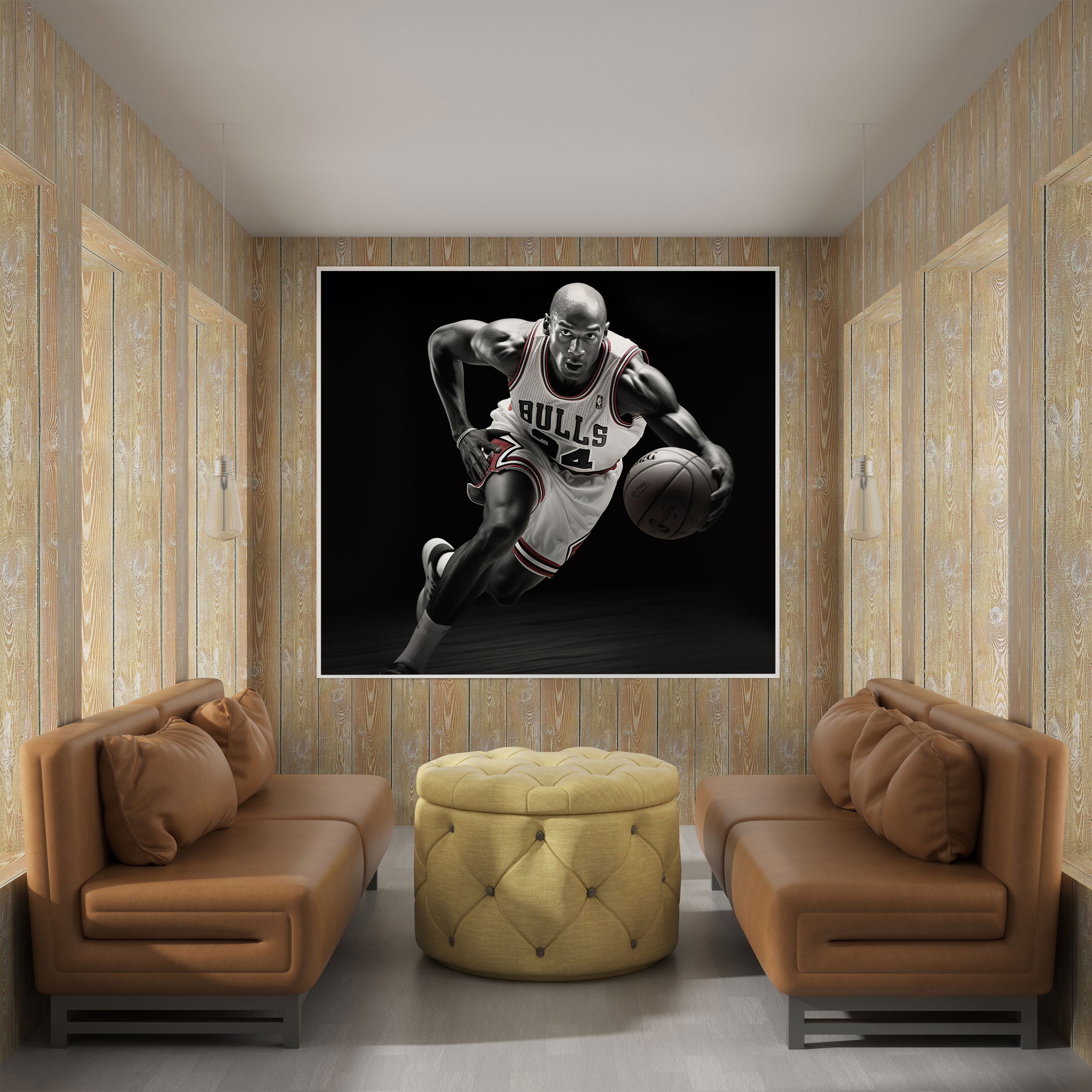 Michael Jordan Wandkunst - Zeitlose Anziehungskraft Leinwandbild