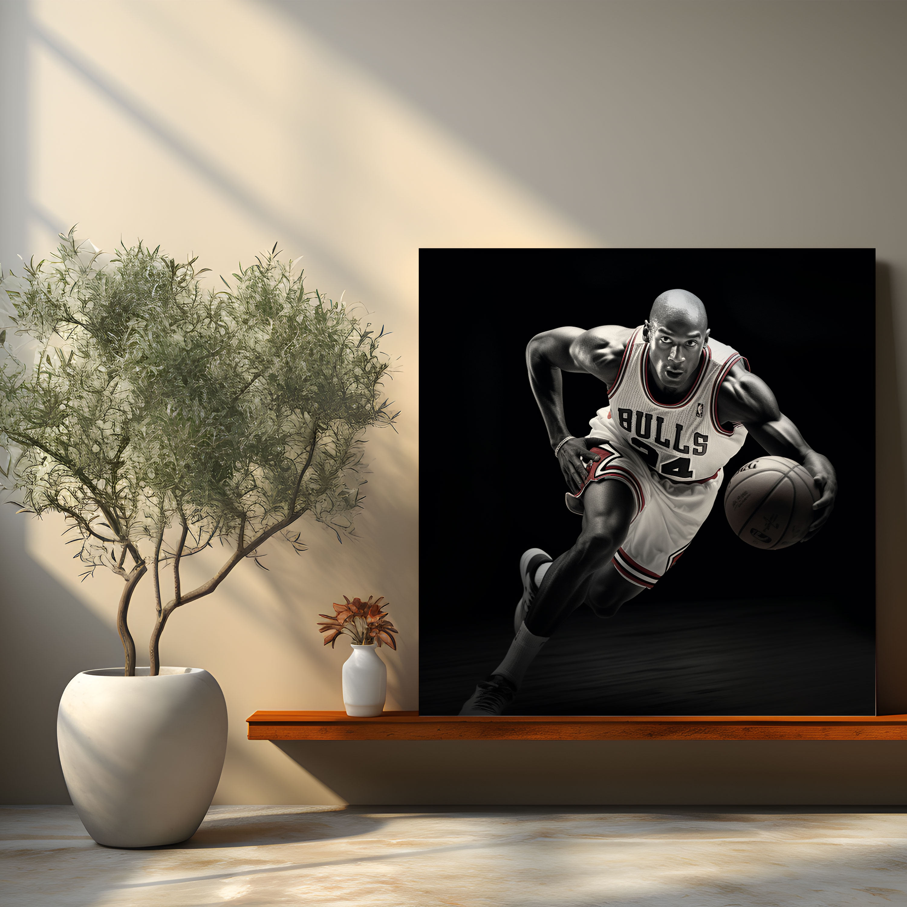 Michael Jordan Wandkunst - Zeitlose Anziehungskraft Leinwandbild