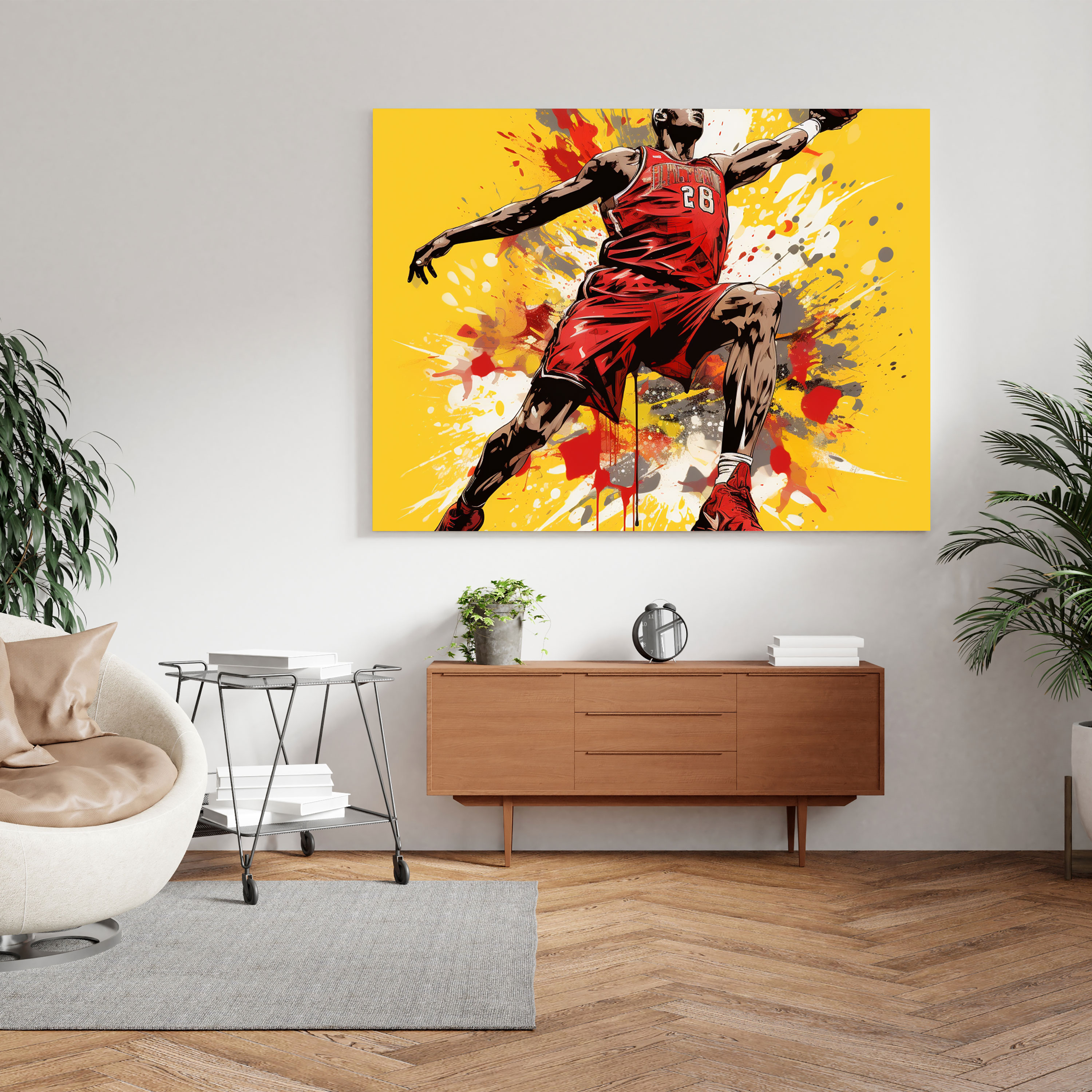 Michael Jordan Wall Art - Iconic Slam Dunk - Micheal Jordan, Home Decoration, Michael Jordan, Canvas