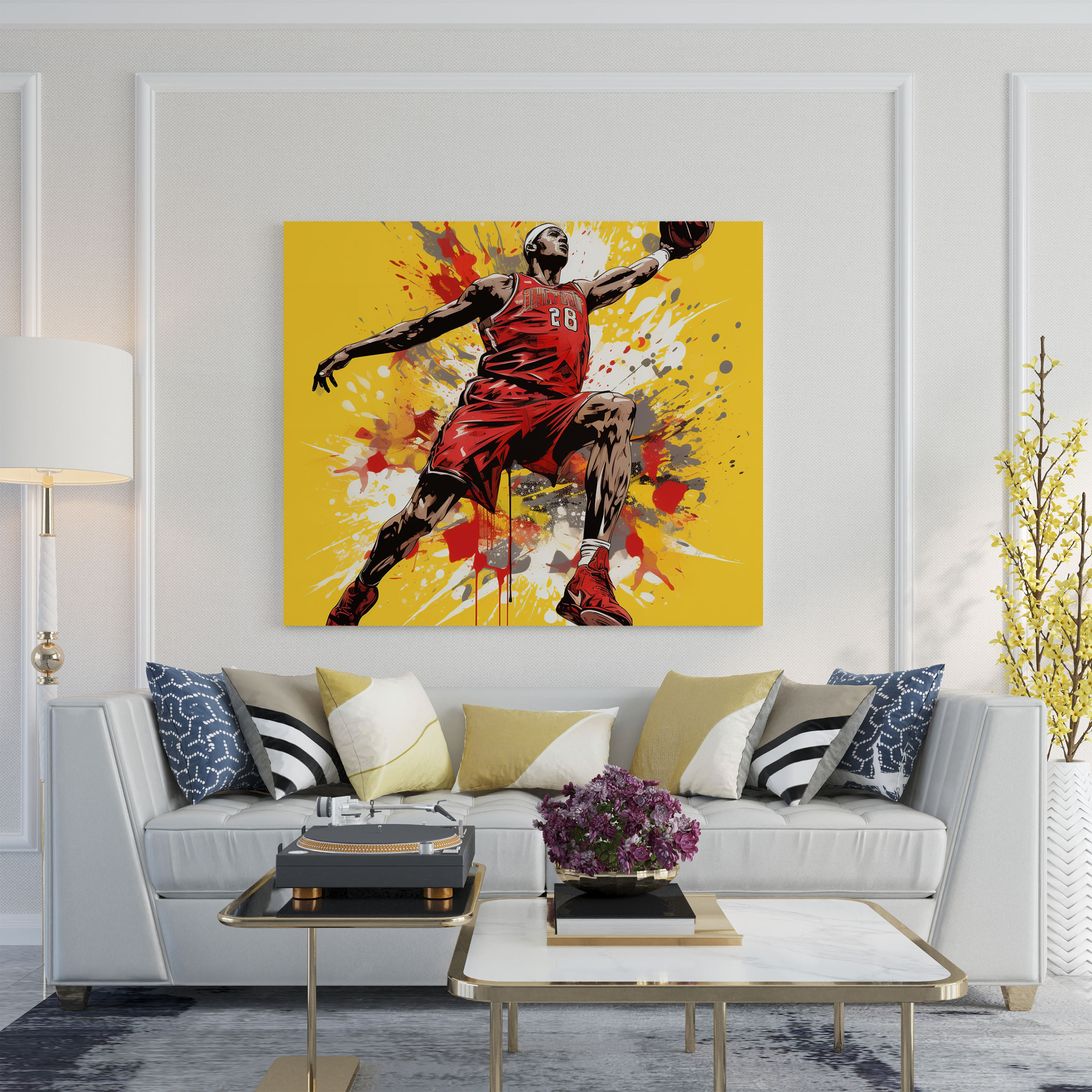 Michael Jordan Wall Art - Iconic Slam Dunk - Micheal Jordan, Home Decoration, Michael Jordan, Canvas