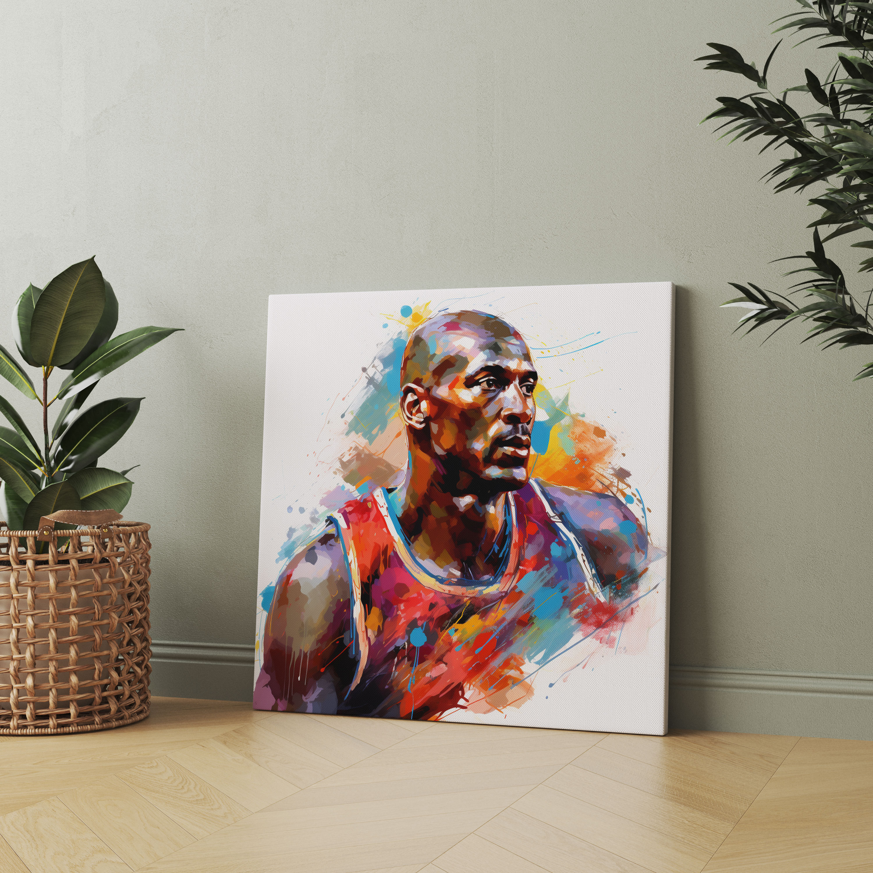 Michael Jordan Canvas Print - Legendary Abstract - Micheal Jordan, Canvas Wall Art, Legendary, Wall Decoration