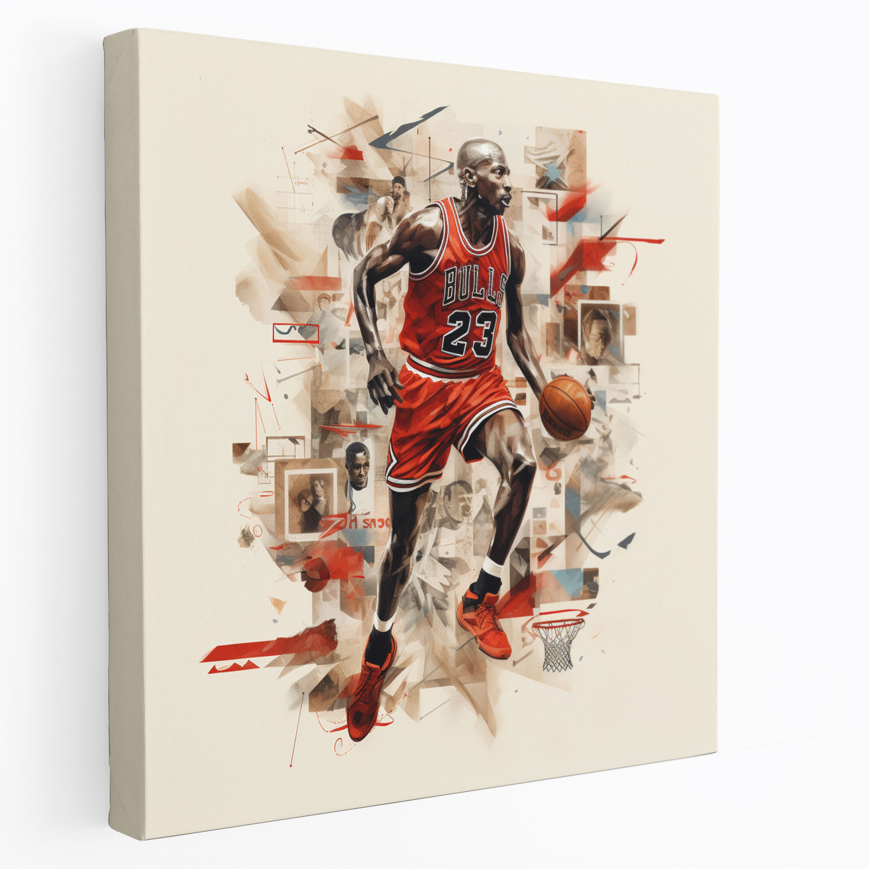Michael Jordan Canvas Print - Iconic Moves Collage - Micheal Jordan, Sports, Canvas Wall Art, Wall Decoration