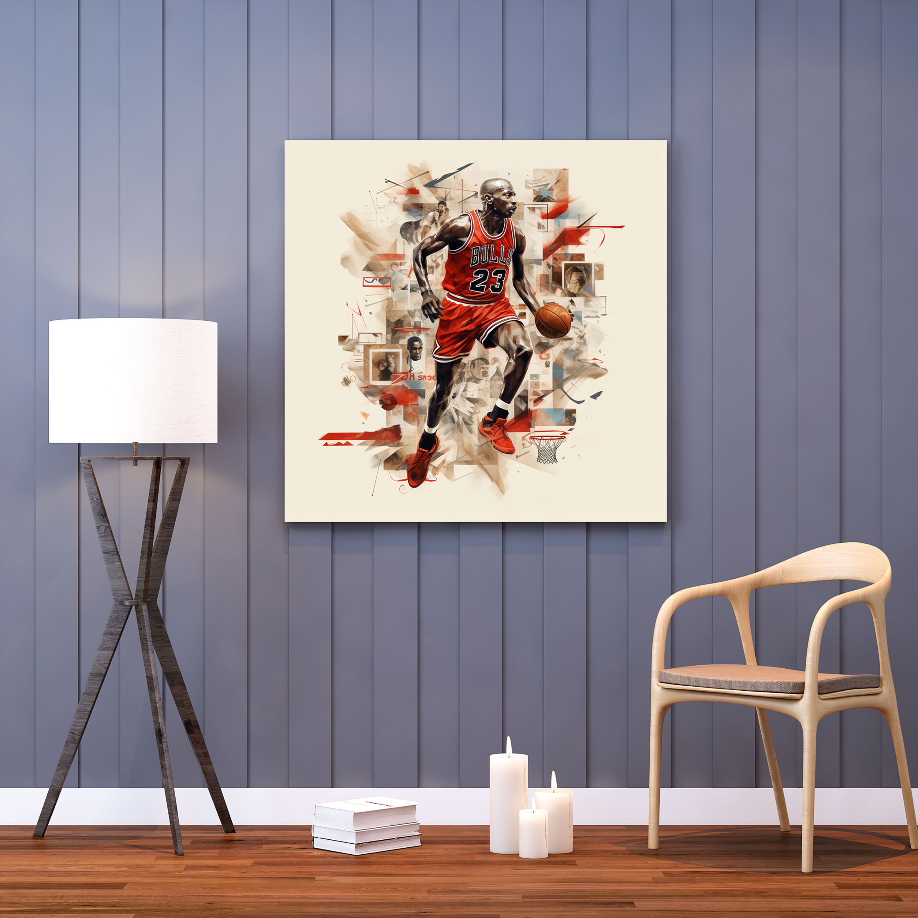 Michael Jordan Canvas Print - Iconic Moves Collage - Micheal Jordan, Sports, Canvas Wall Art, Wall Decoration