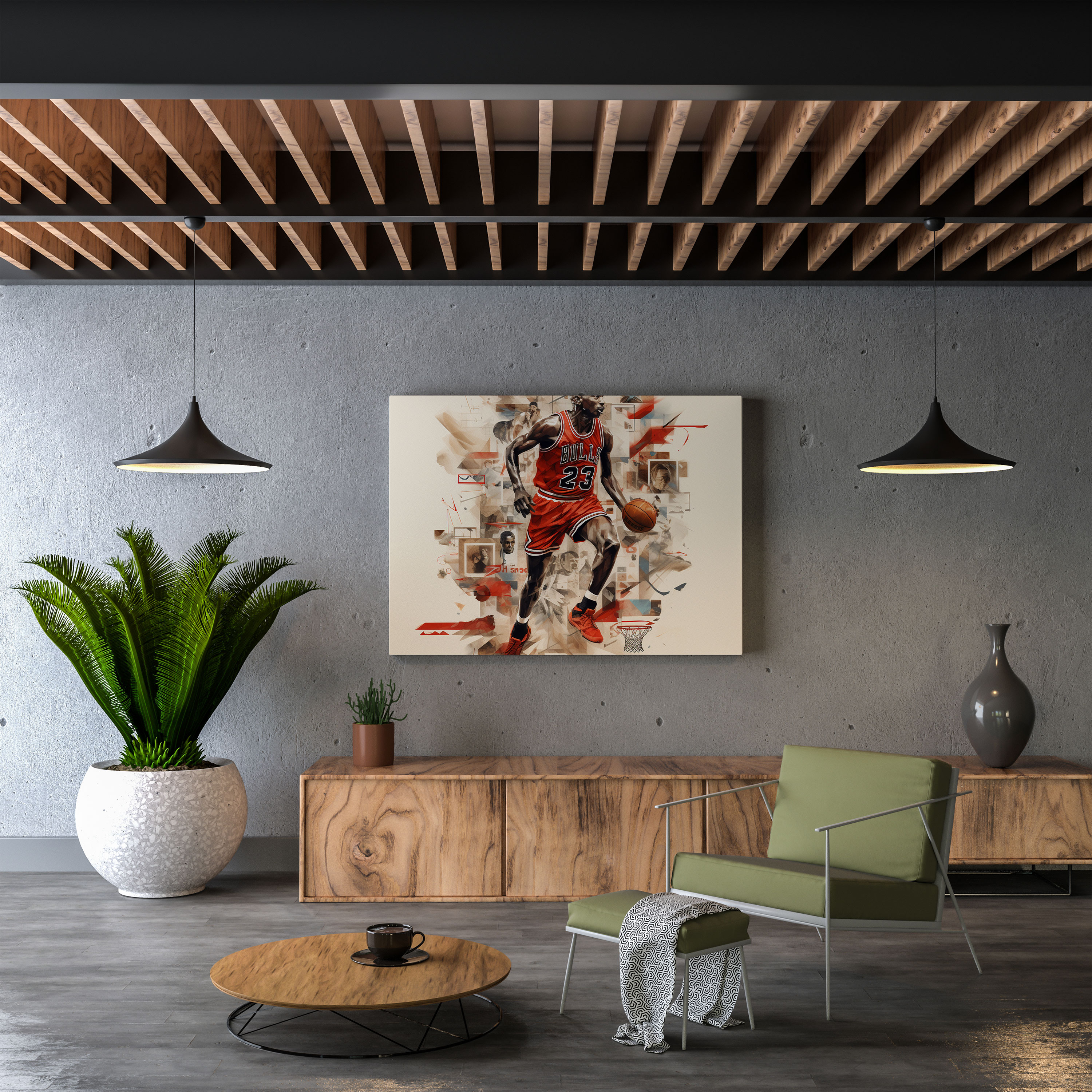 Michael Jordan Canvas Print - Iconic Moves Collage - Micheal Jordan, Sports, Canvas Wall Art, Wall Decoration