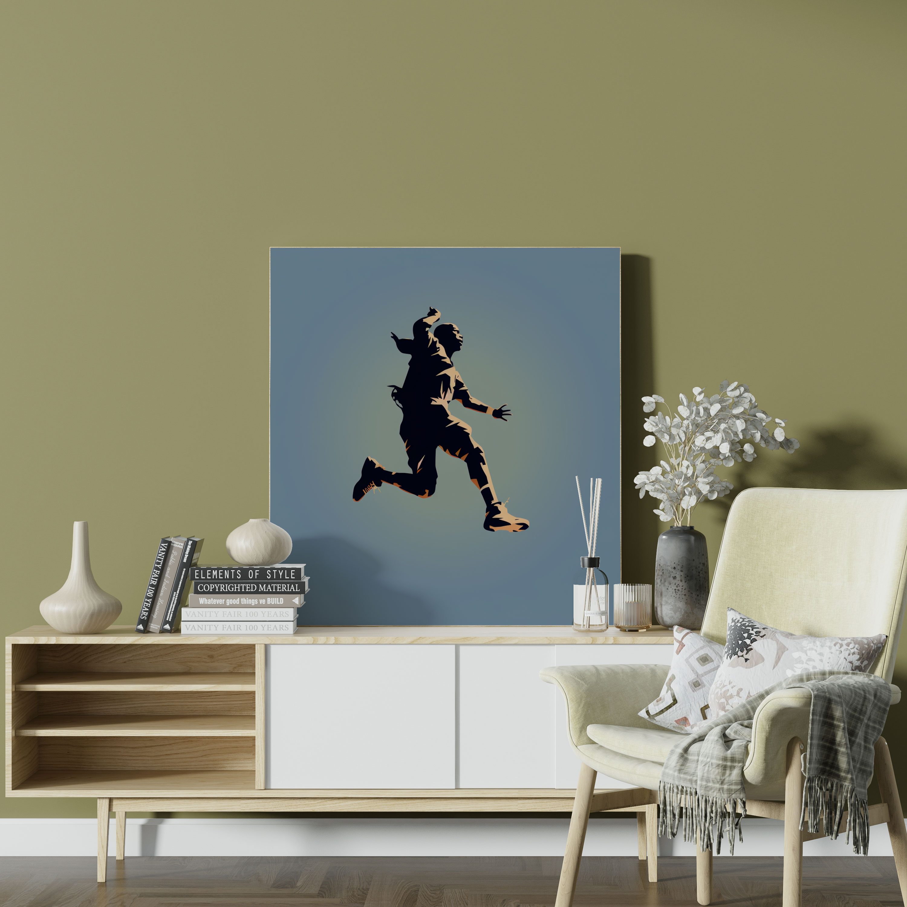Michael Jordan Wall Art - Minimalist Silhouette - Micheal Jordan, Canvas, Minimalist, Canvas Wall Art