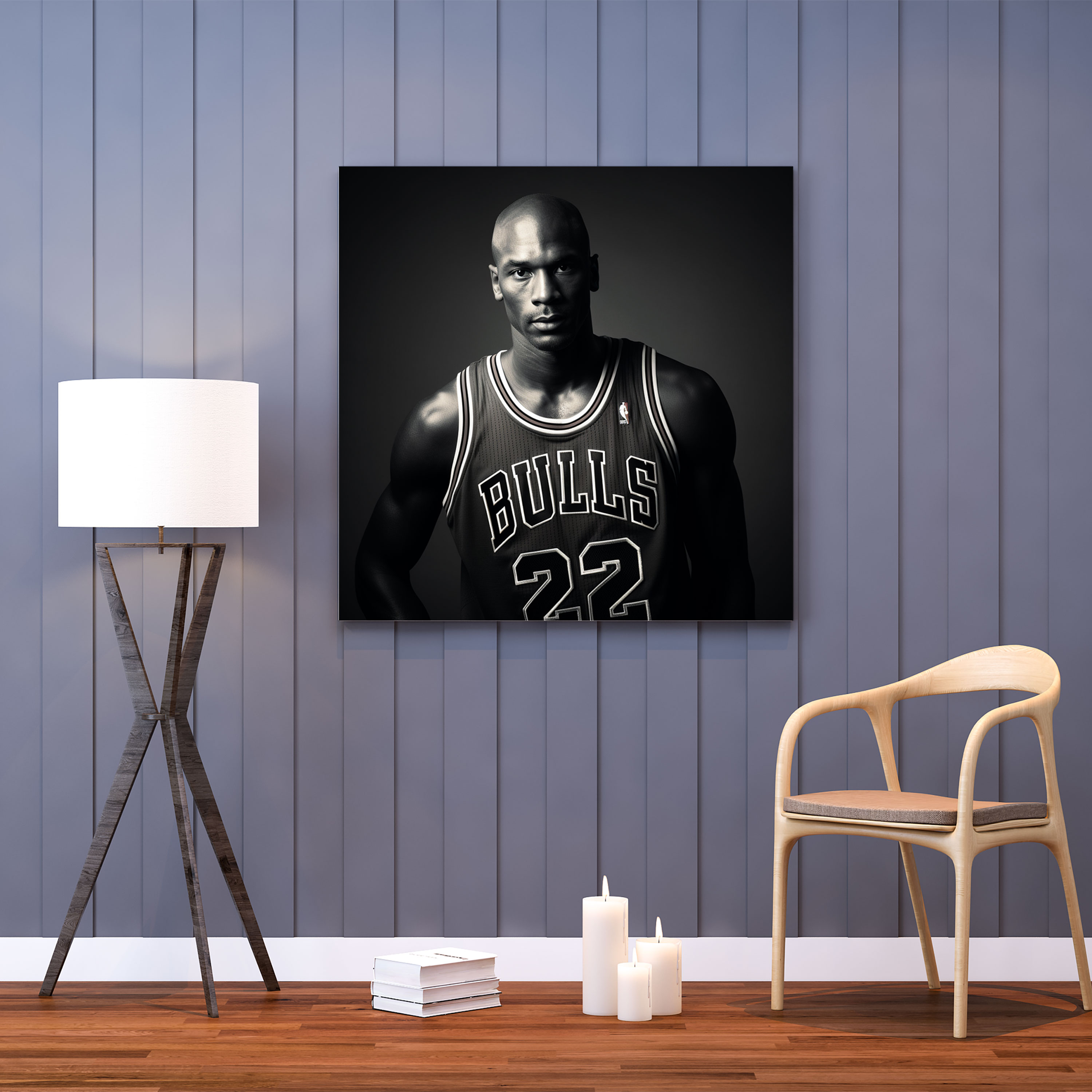 Michael Jordan Wall Decoration - Micheal Jordan, Black And White, Canvas Print, Home Decoration