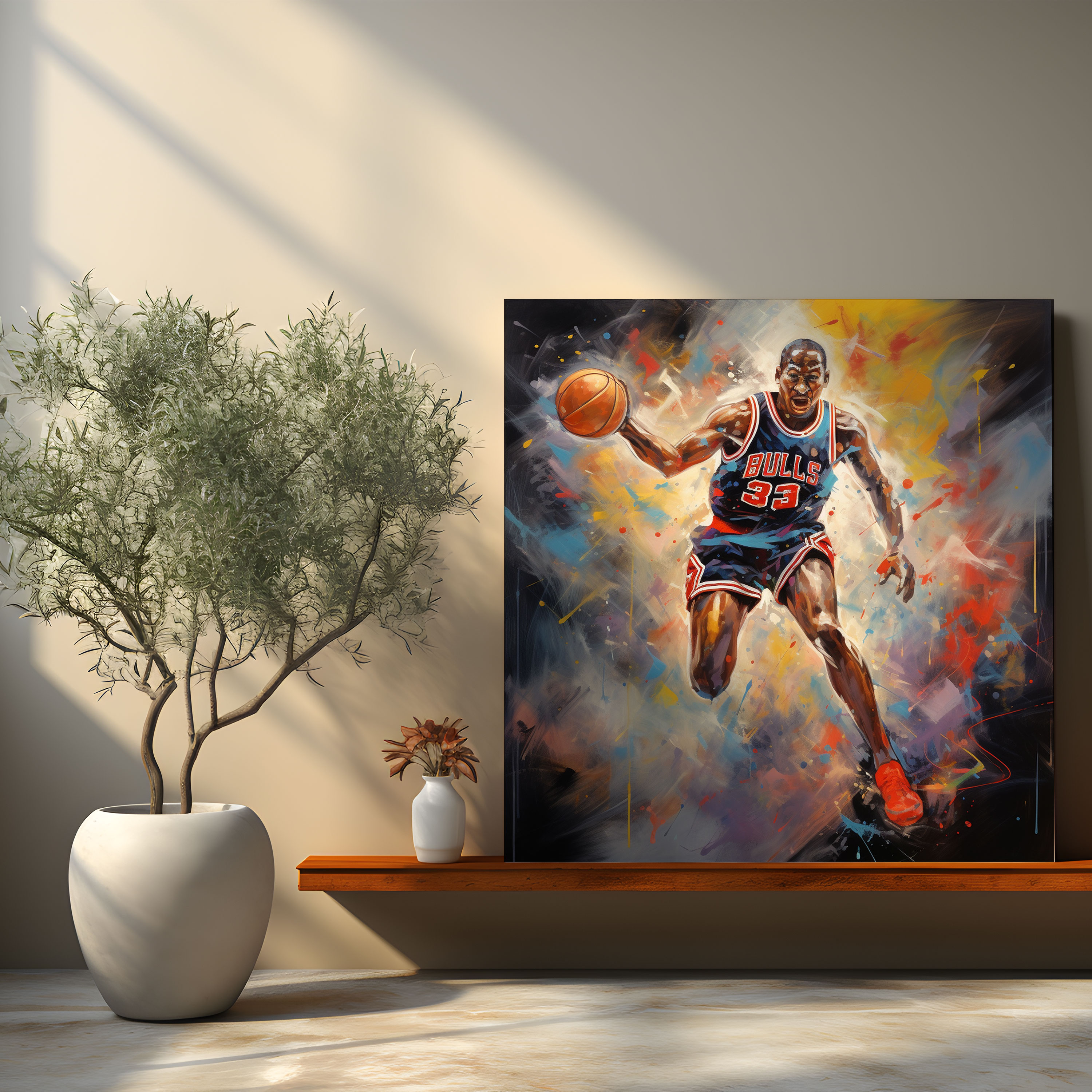 Michael Jordan Canvas Print - Abstract Basketball Art - Micheal Jordan, Canvas Print, Abstract Basketball Art, Michael Jordan