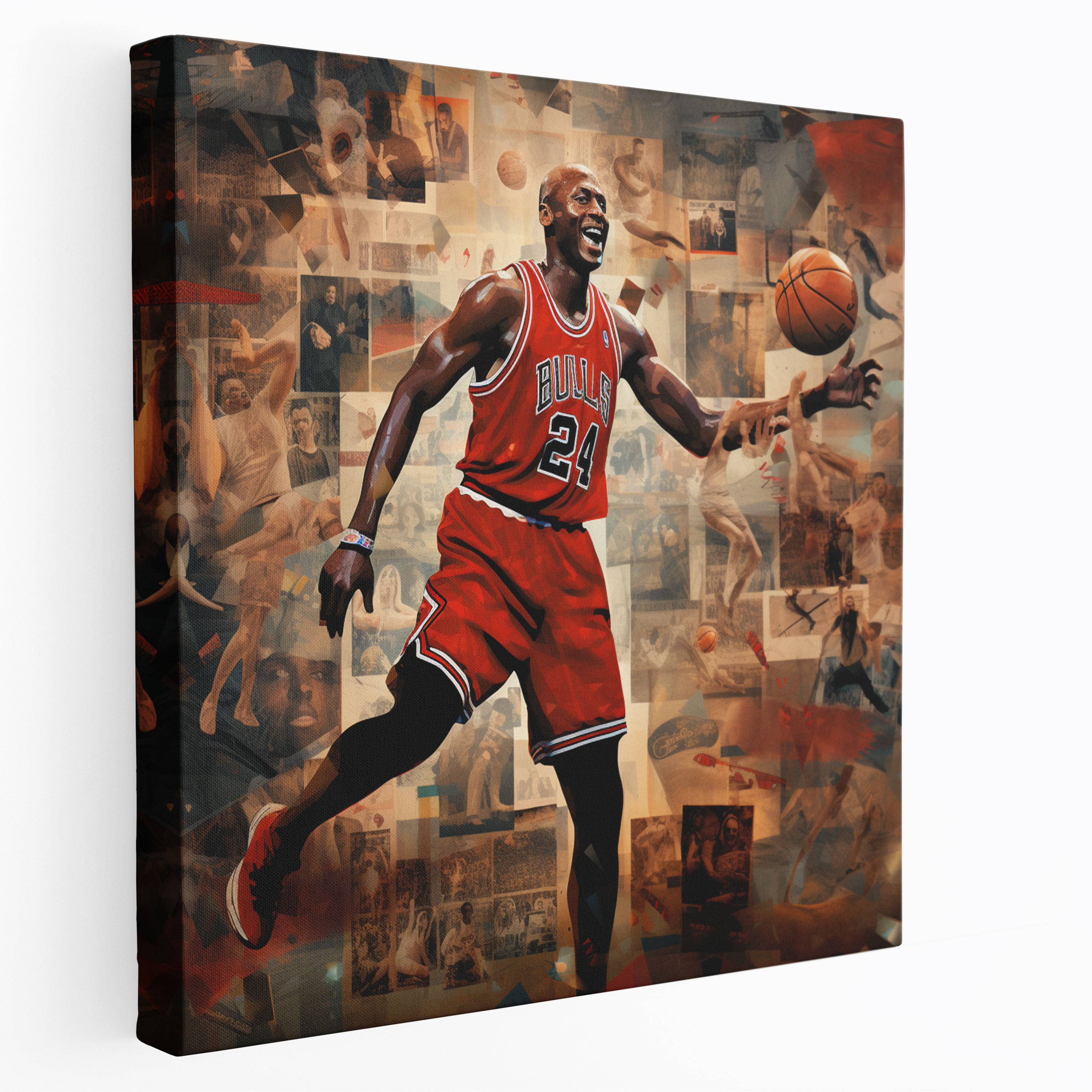 Michael Jordan Canvas Print - Iconic Moments Collage - Micheal Jordan, Wall Art, Canvas Wall Art, Michael Jordan