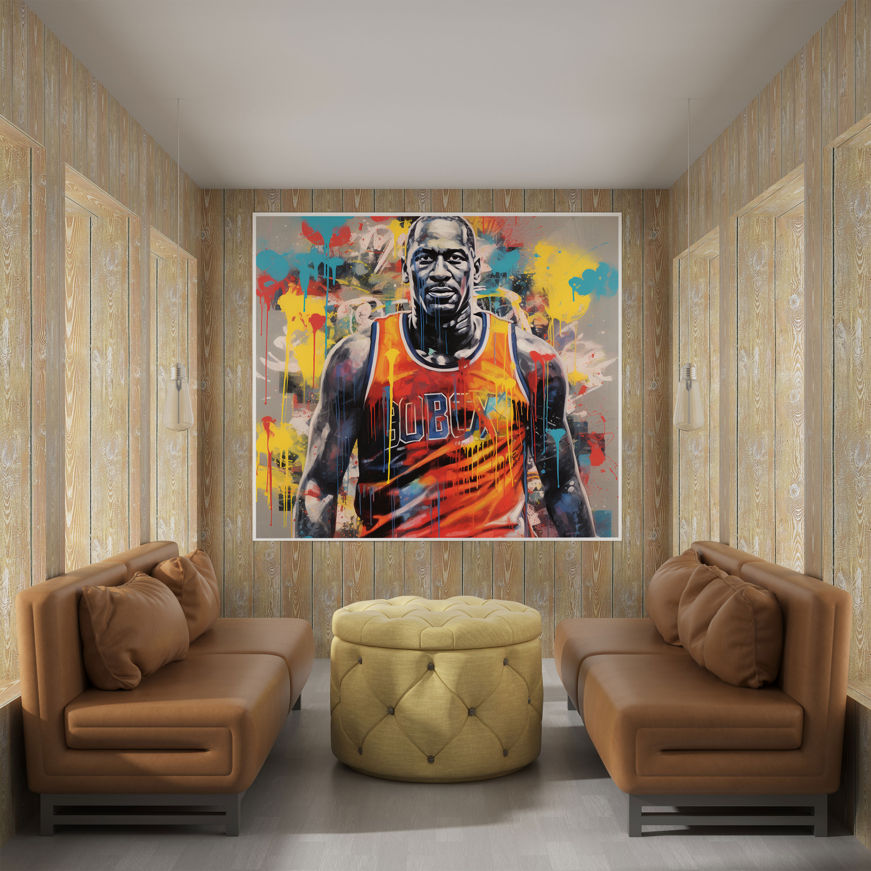 Michael Jordan Wall Art - Graffiti Inspired Canvas Print - Micheal Jordan, Michael Jordan, Wall Decoration, Urban Style