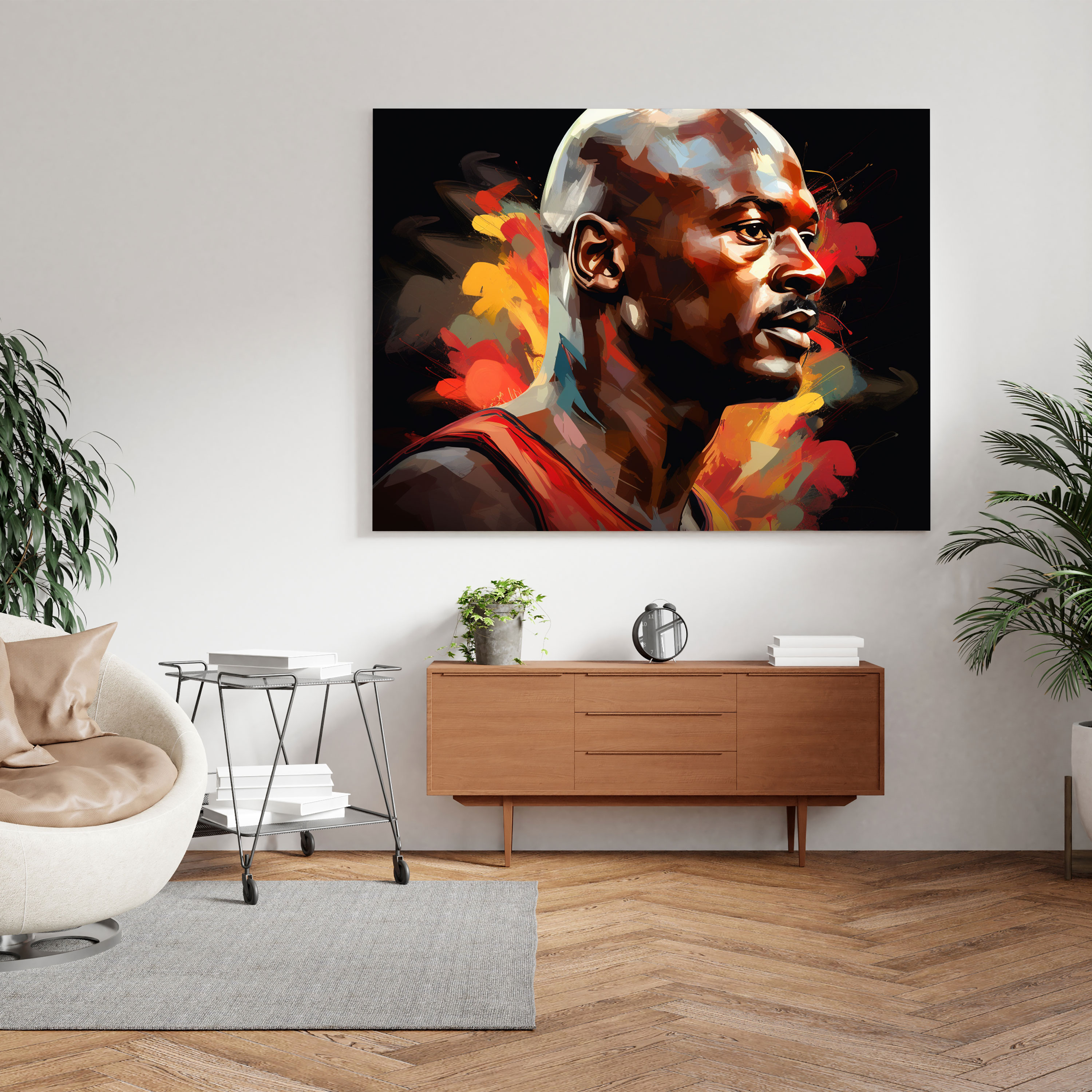 Michael Jordan Wall Art - Contemporary Digital Illustration - Micheal Jordan, Wall Art, Canvas Wall Art, Canvas