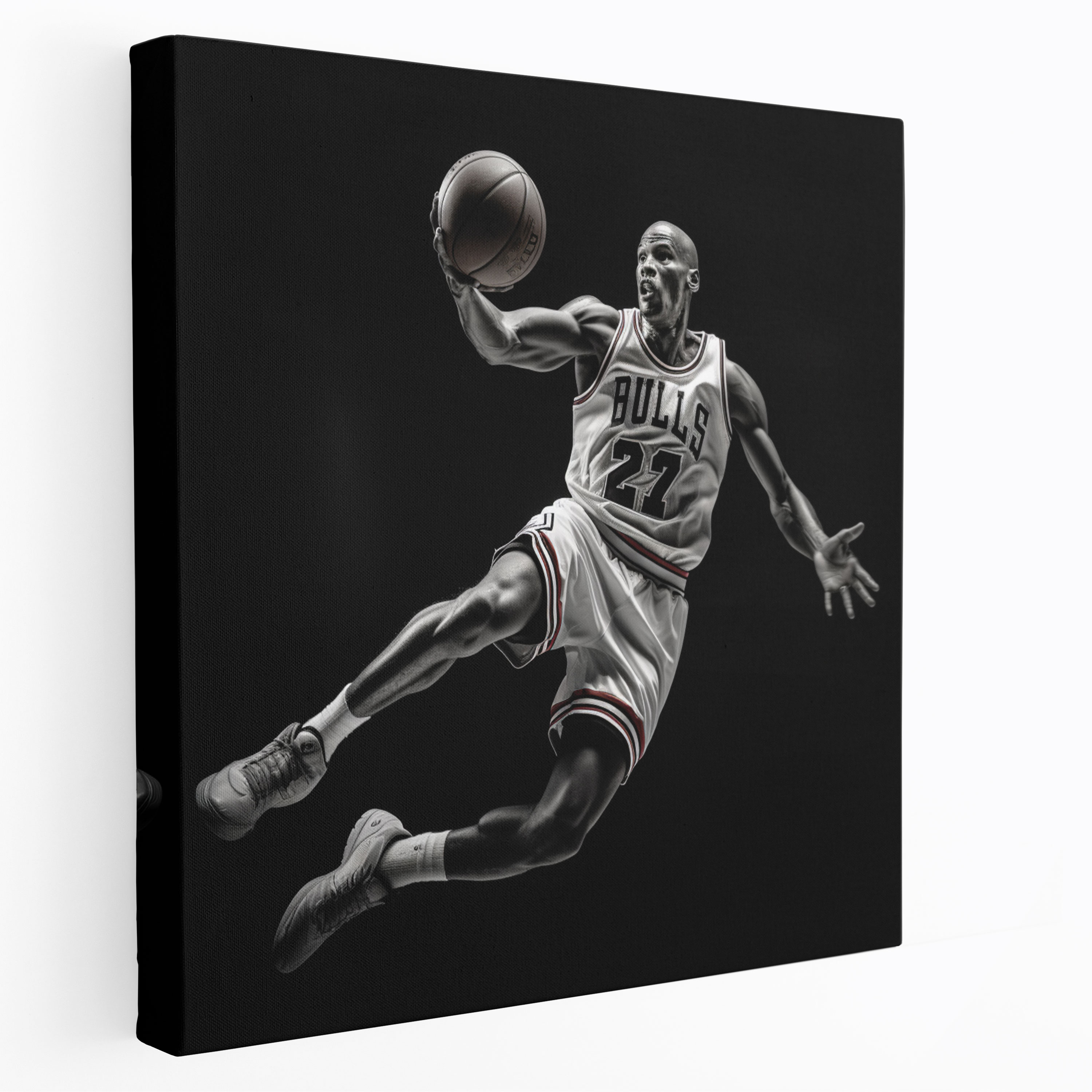 Michael Jordan Canvas Print - Classic Black And White Photograph - Micheal Jordan, Elegant, Canvas Wall Art, Wall Decoration