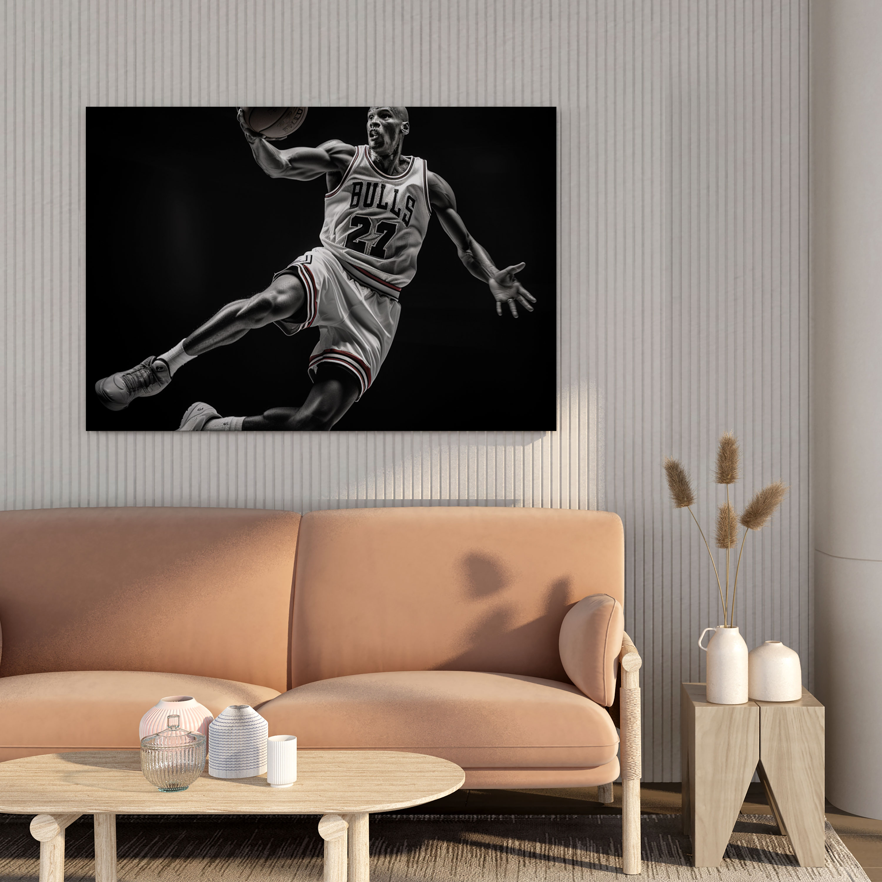 Michael Jordan Canvas Print - Classic Black And White Photograph - Micheal Jordan, Elegant, Canvas Wall Art, Wall Decoration