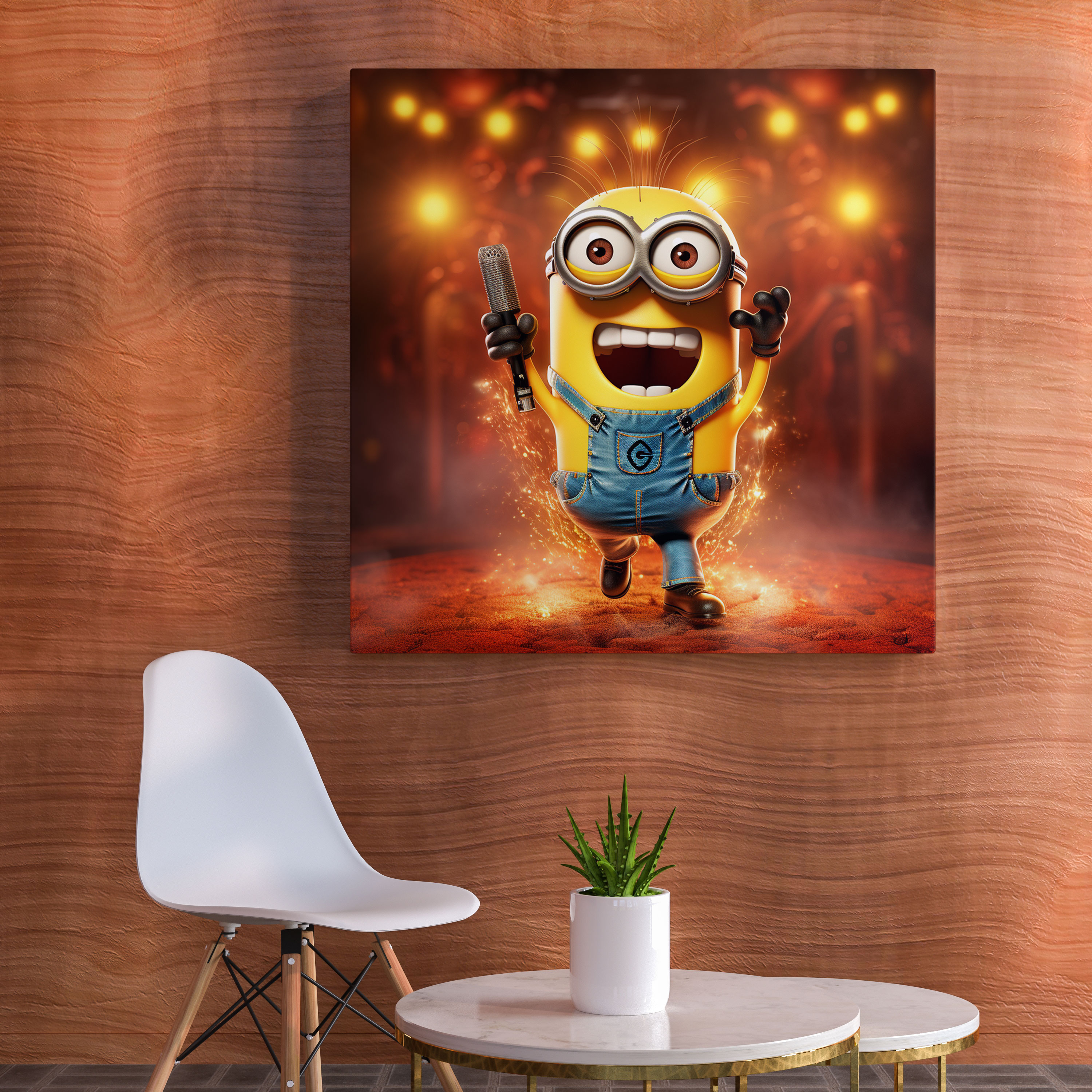 3D Minion Action Canvas Print - Minions, Wall Art, Canvas Print, Action Pose
