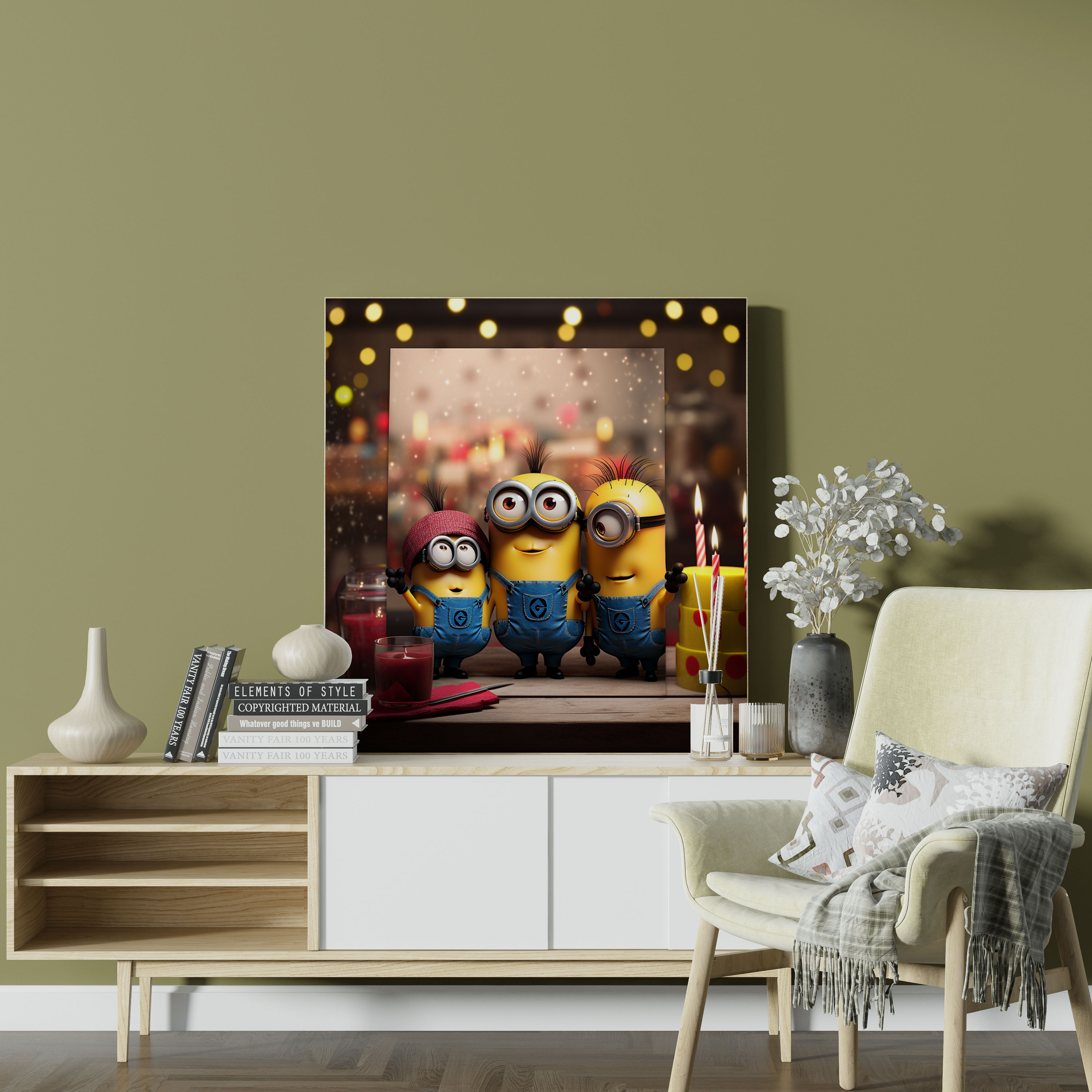 Birthday Minions Canvas Print - Minions, Minions, Birthday, Festive