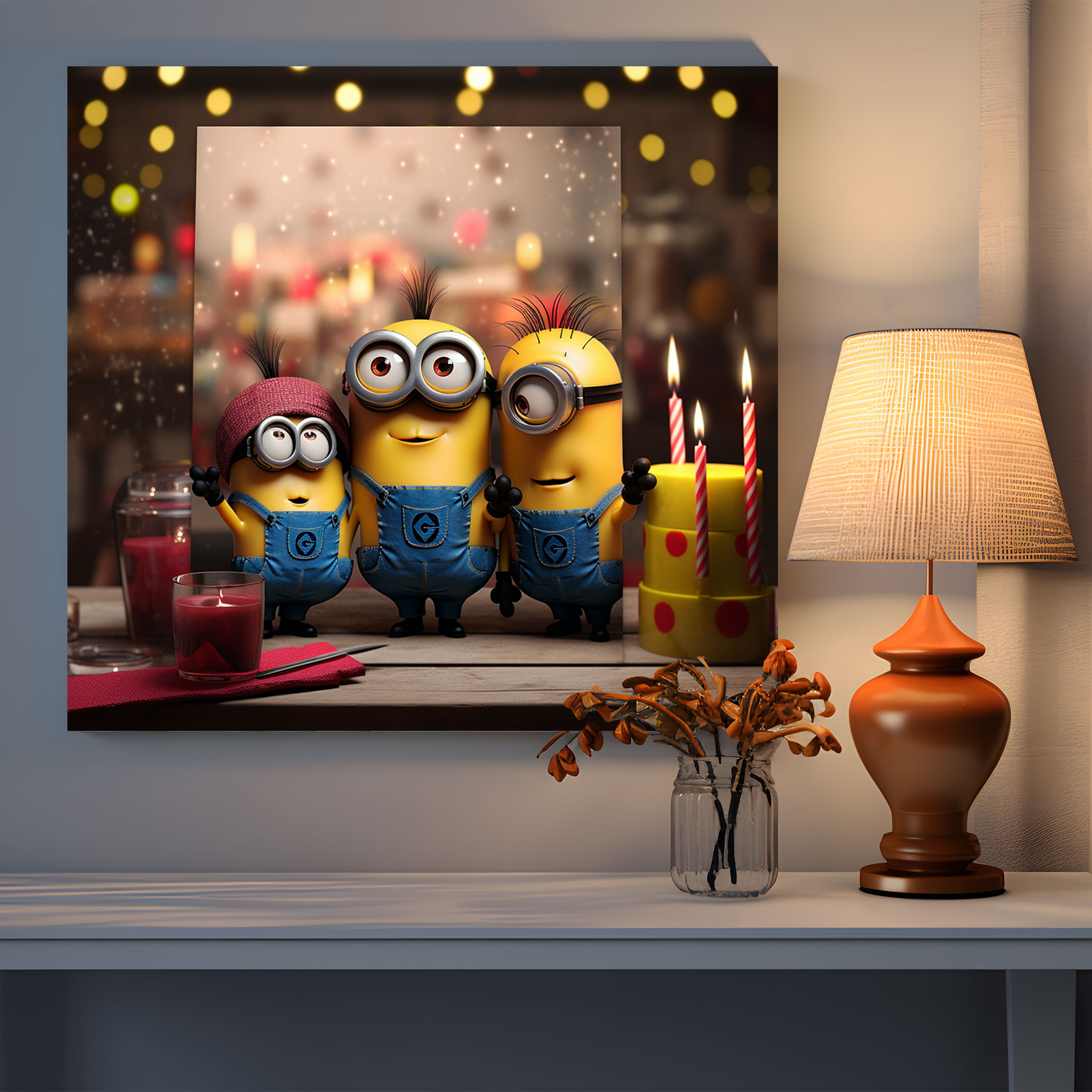 Birthday Minions Canvas Print - Minions, Minions, Birthday, Festive