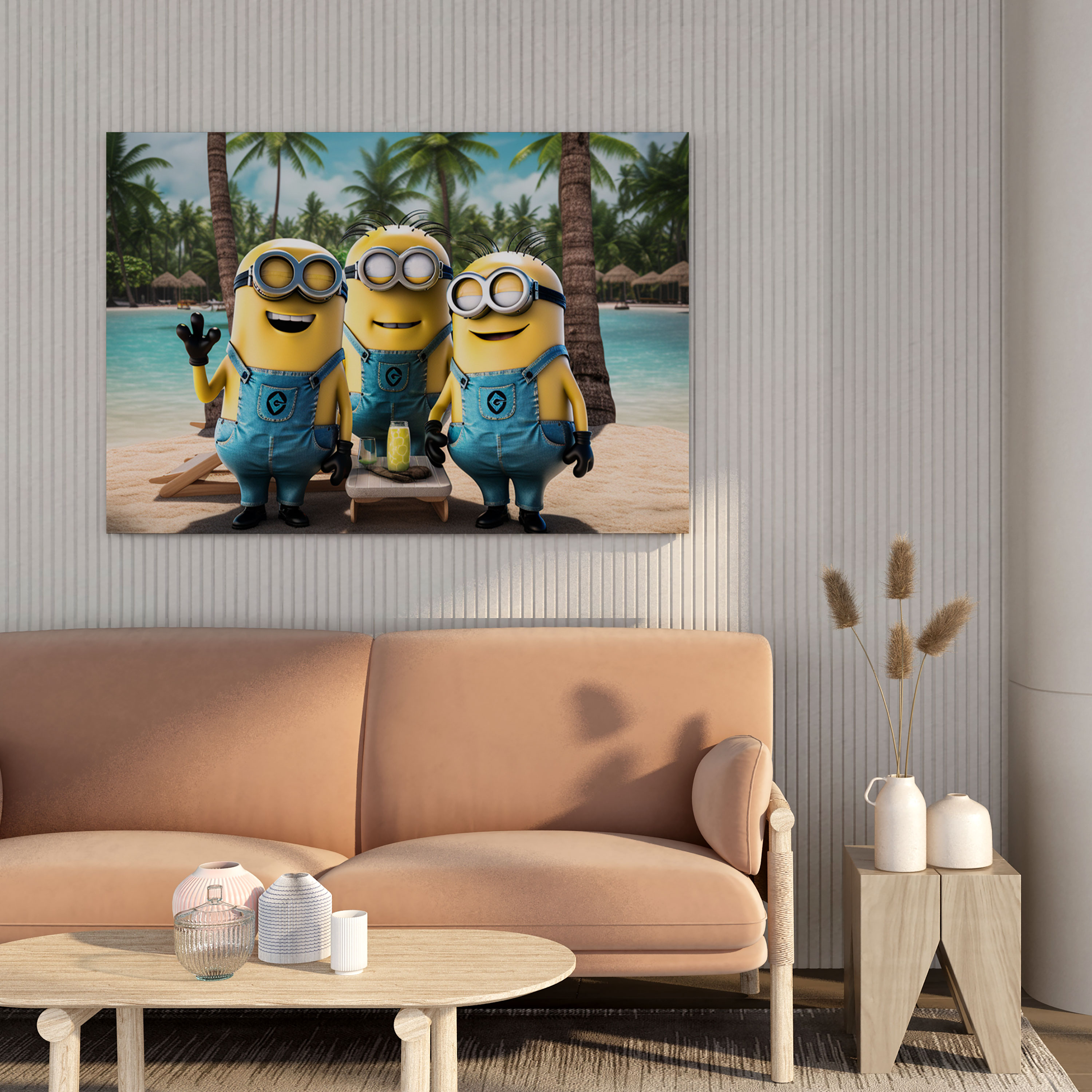 Tropical Minions Canvas Print - Minions, Tropical, Canvas, Serenity