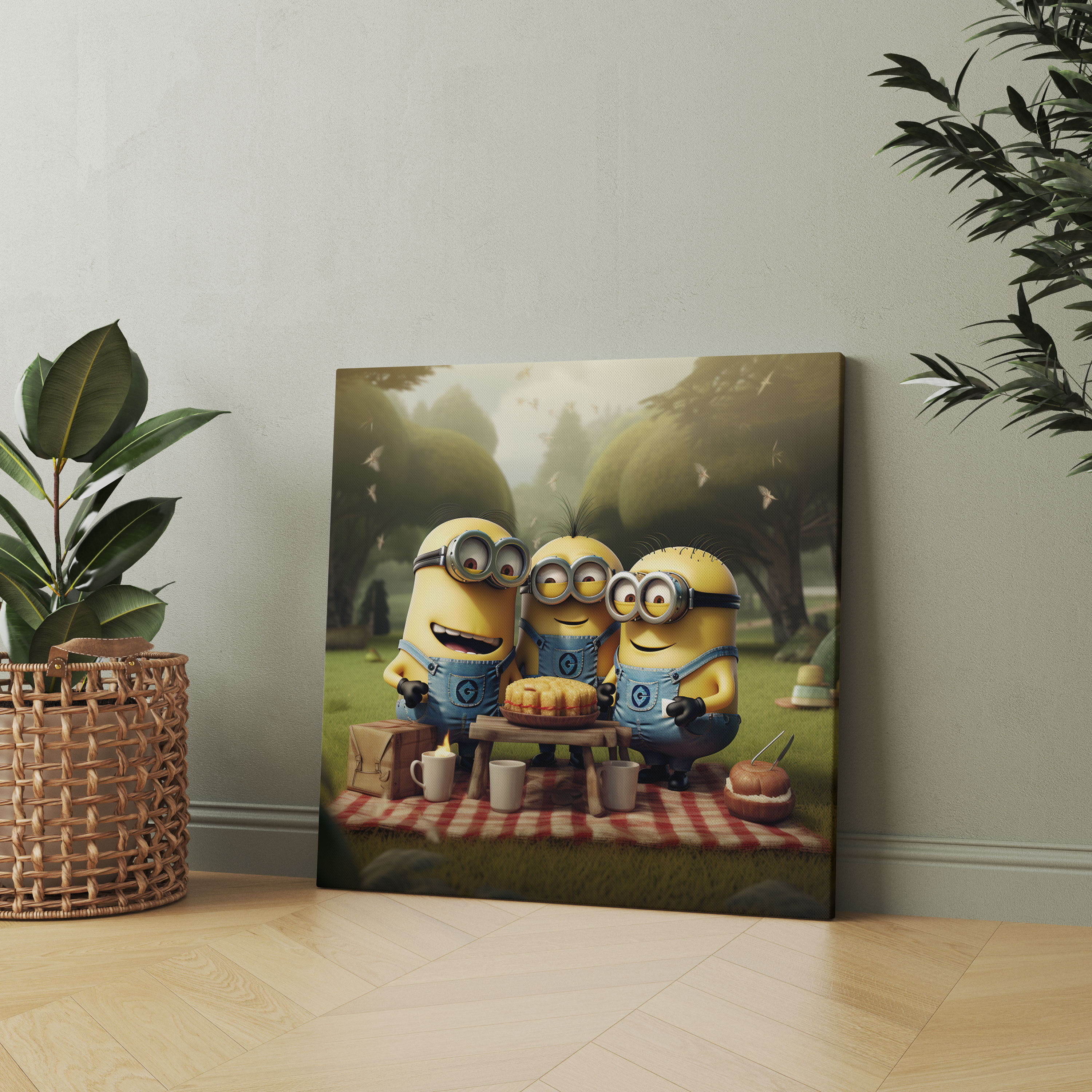 Minions Wall Art - Minions, Cartoon Illustration, Picnic, Wall Art