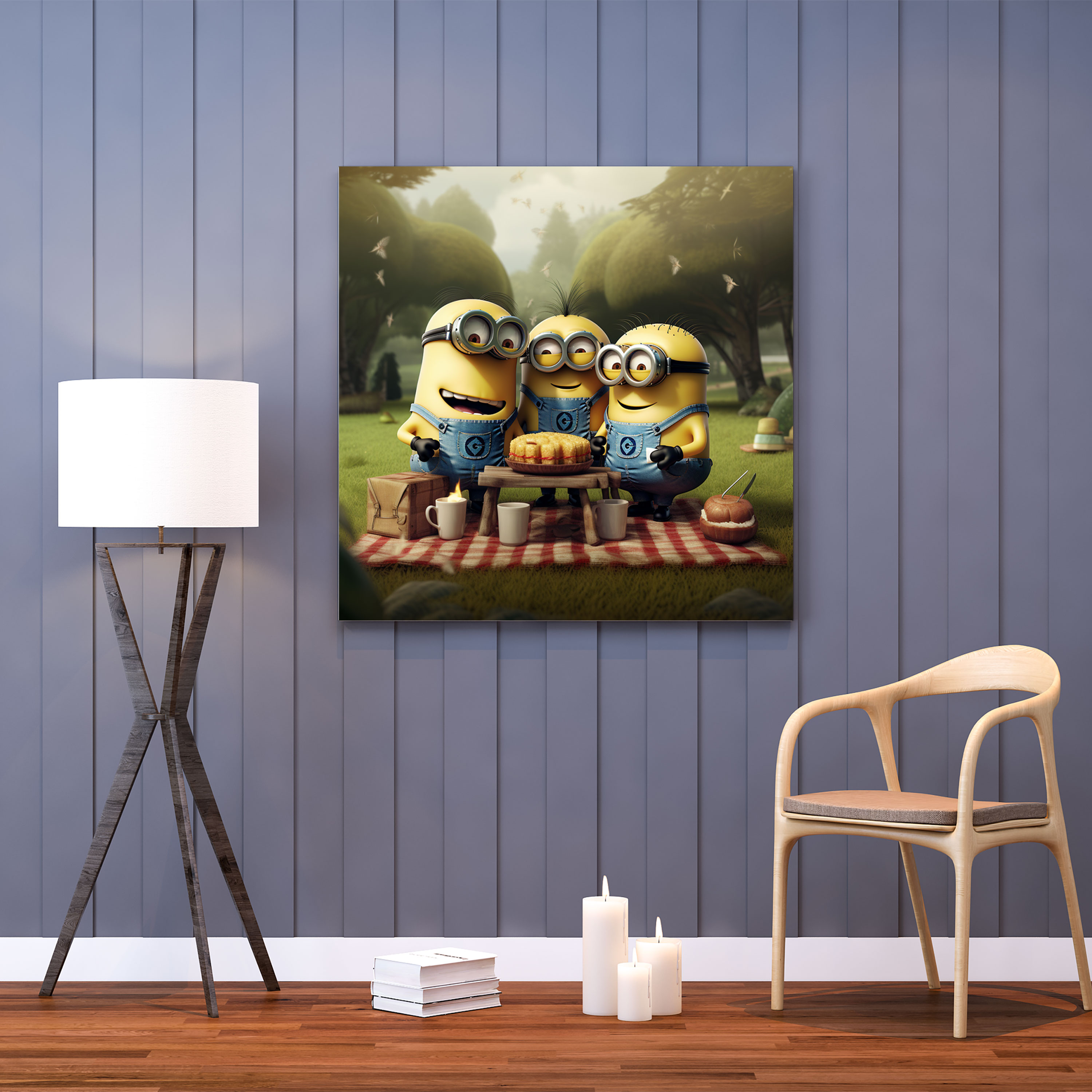 Minions Wall Art - Minions, Cartoon Illustration, Picnic, Wall Art