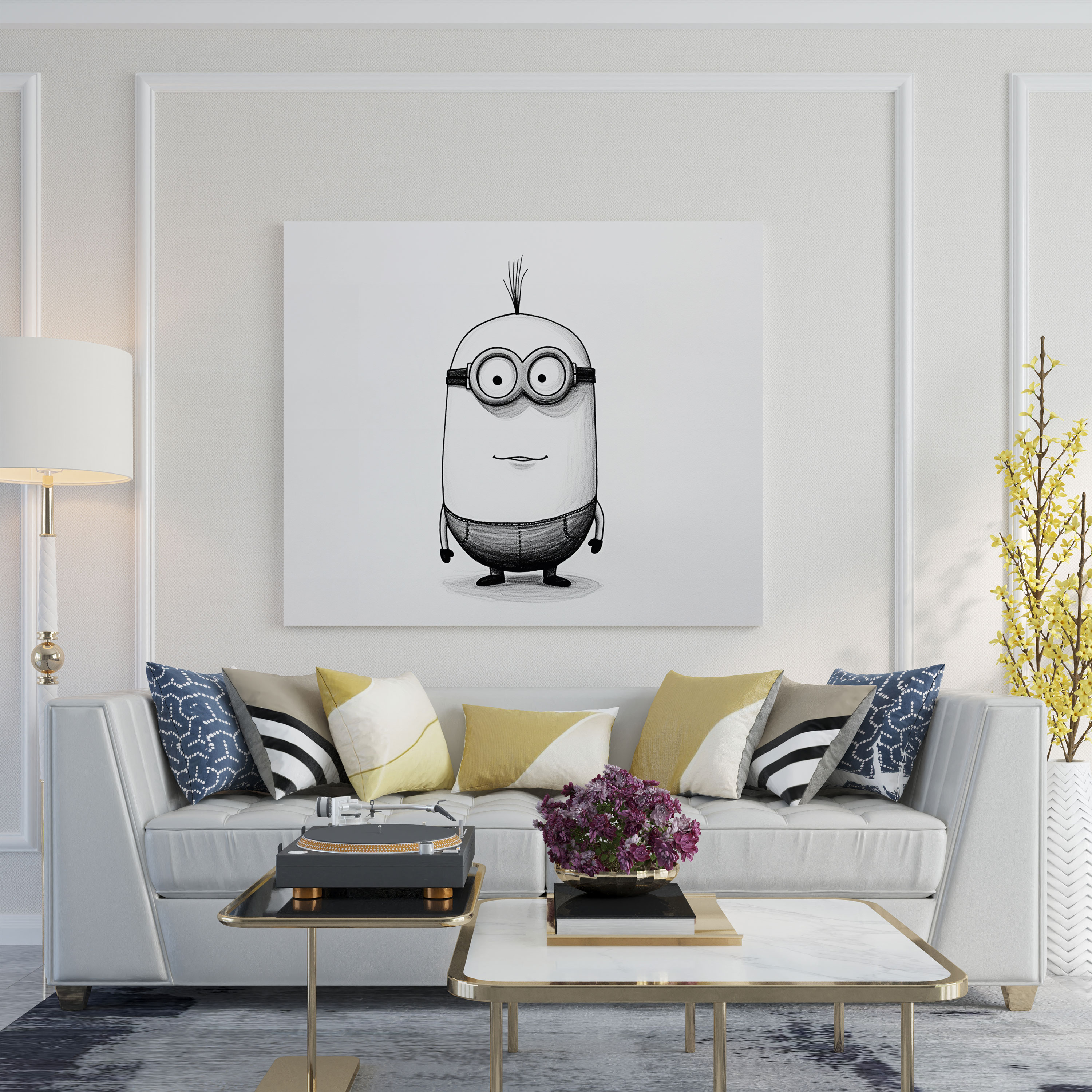 Minions Kanvas Tablo - Minions Yükselt Duvar Sanatı