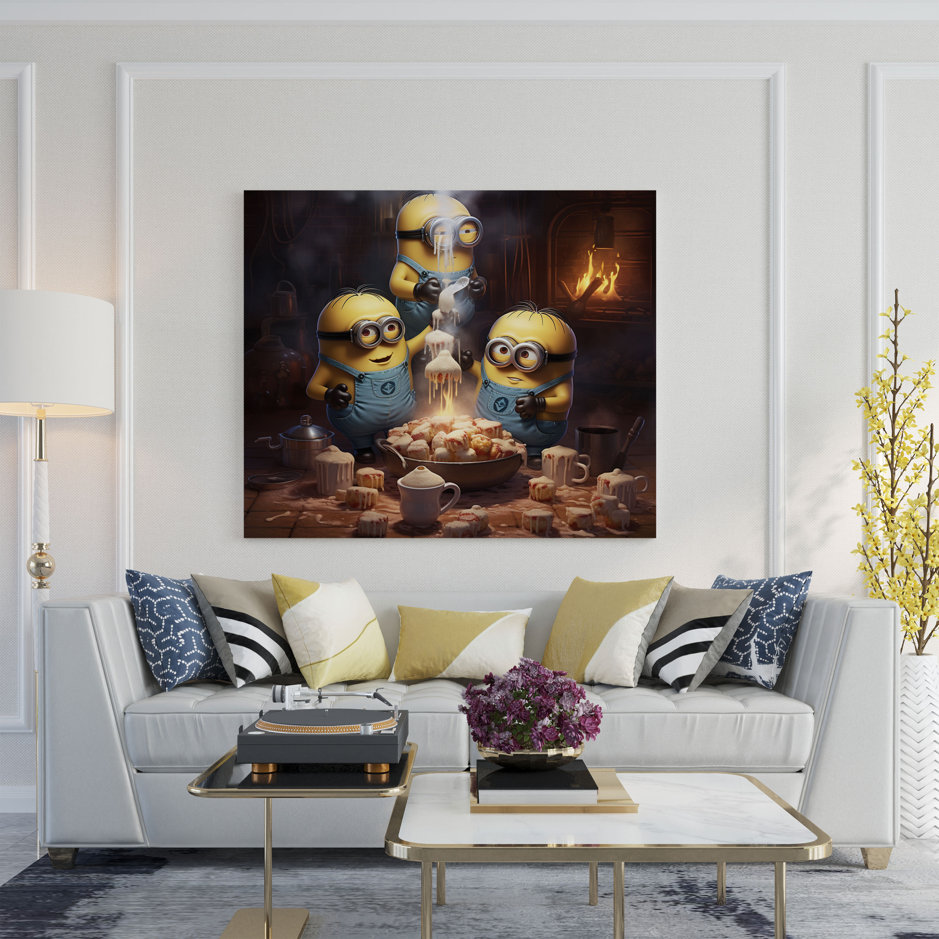 Minions Canvas Print - Sweet Baking Adventure - Minions, Canvas Wall Art, Minions, Sweet