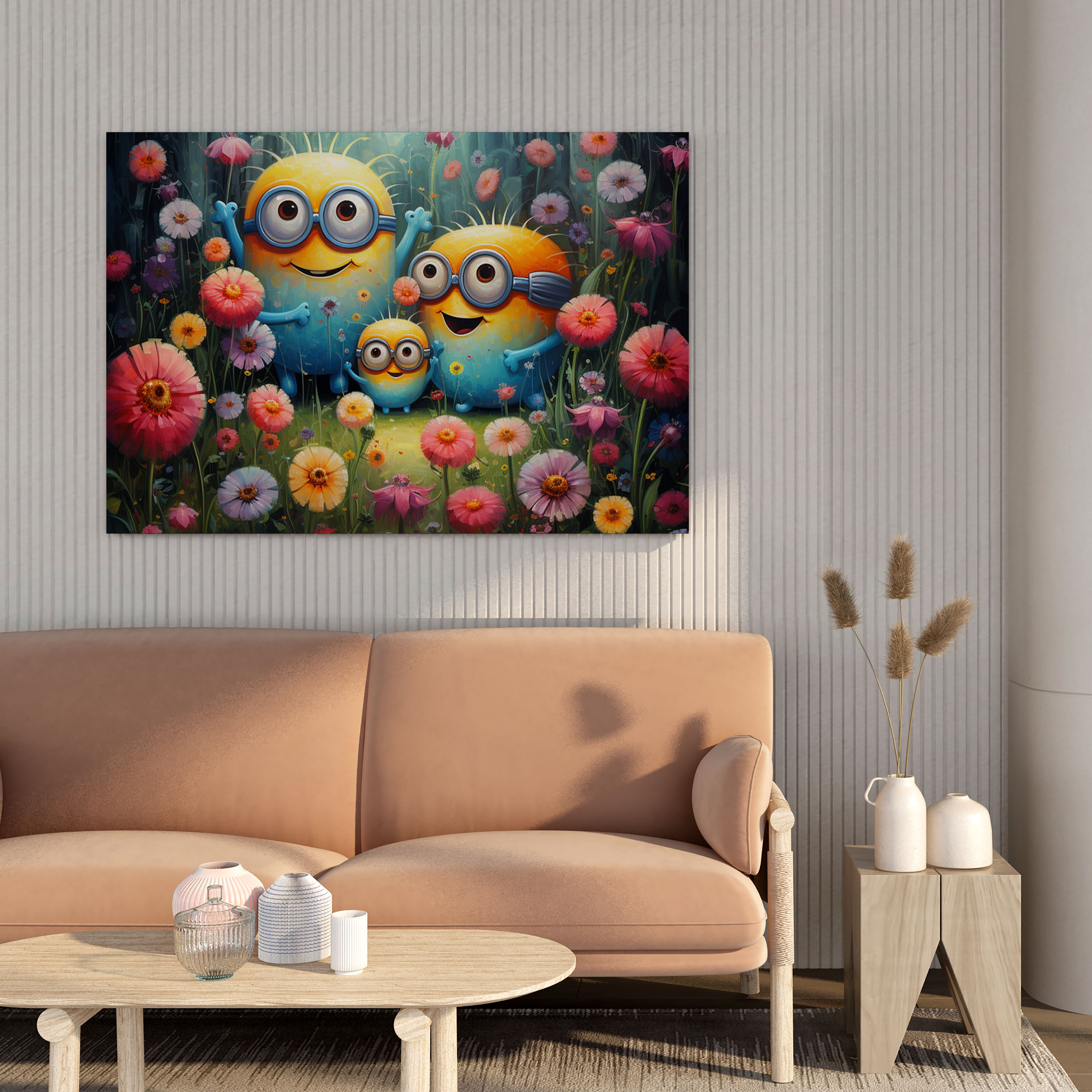 Minions Canvas Print - Serene Garden Escape - Minions, Canvas, Escape, Canvas Print