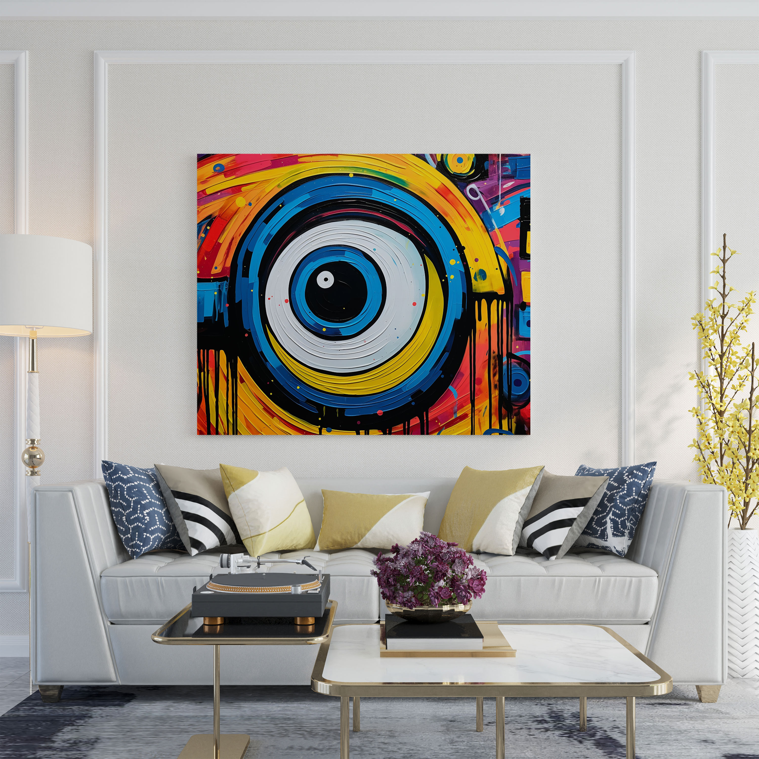 Minions Duvar Sanatı - Pop Art İlhamlı Kanvas Tablo - Minions Kanvas Pop Art Duvar Sanatı